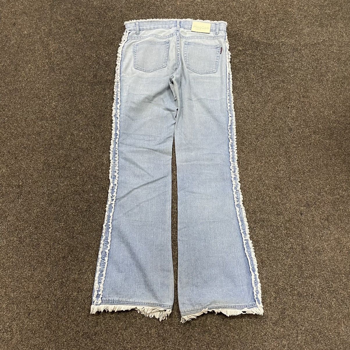 Vintage Vintage Y2K Baggy Wide Leg Distressed Jeans Skate Logo 33 Size 33" - 2 Thumbnail