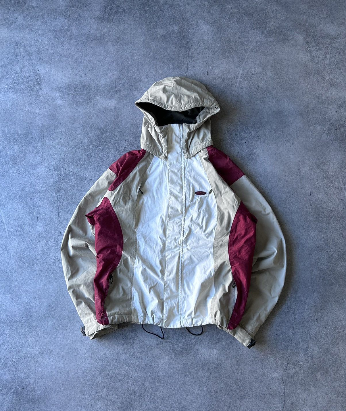 image of Oakley Full-Zip Multi-Pocket Jacket Gorpcore in Red/White, Men's (Size Large)
