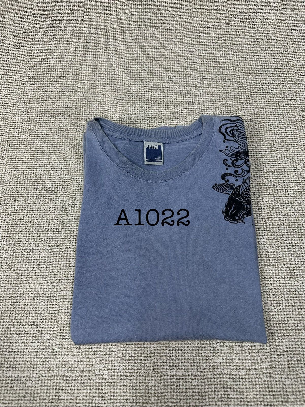 PPFM PPFM Japanese Sakura Koi Fish Embroidery Tshirt A1022 Size US M / EU 48-50 / 2 - 12 Thumbnail