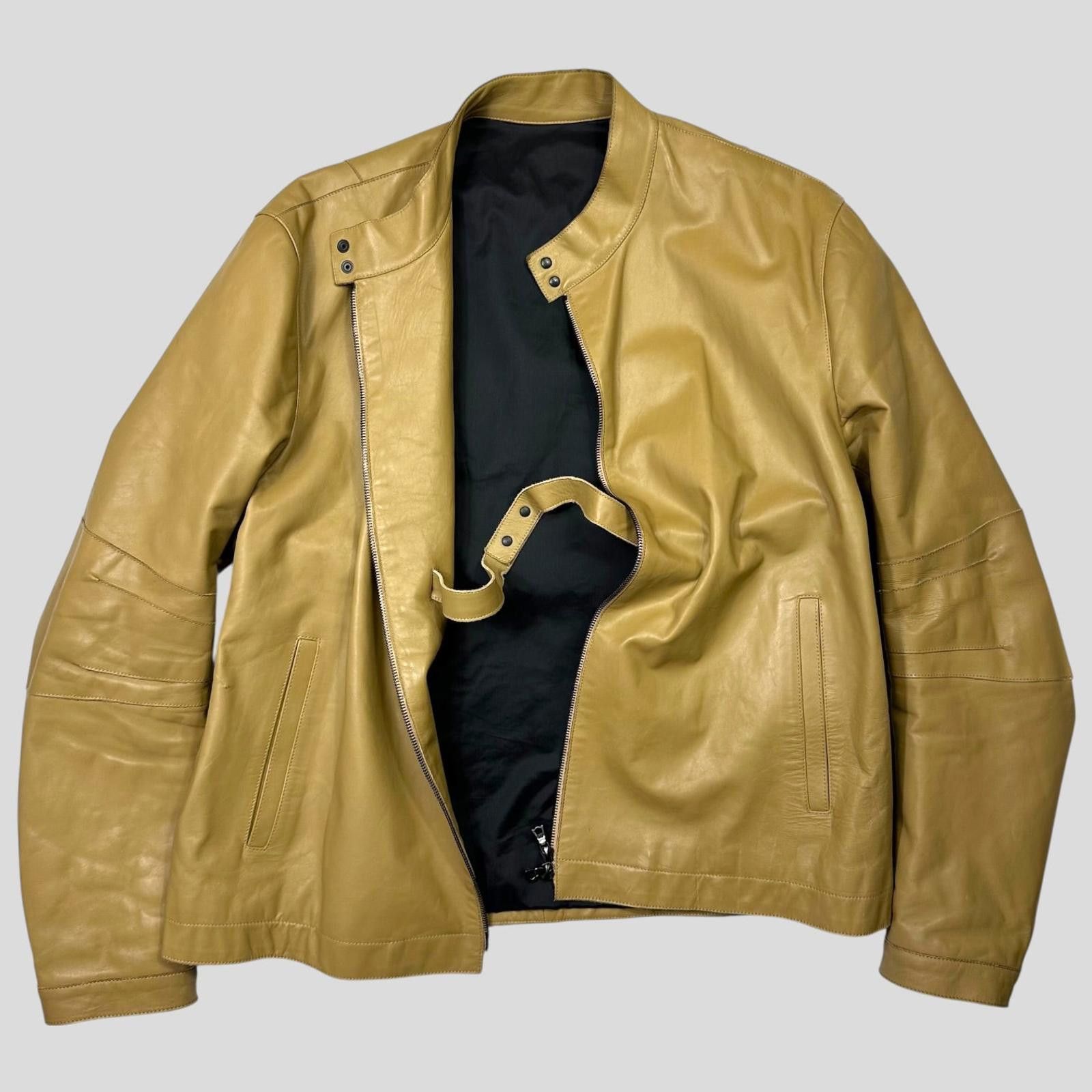 Neil Barrett Neil Barrett AW00 Caramel Leather Moto Slingbag Jacket - L Size US L / EU 52-54 / 3 - 2 Thumbnail