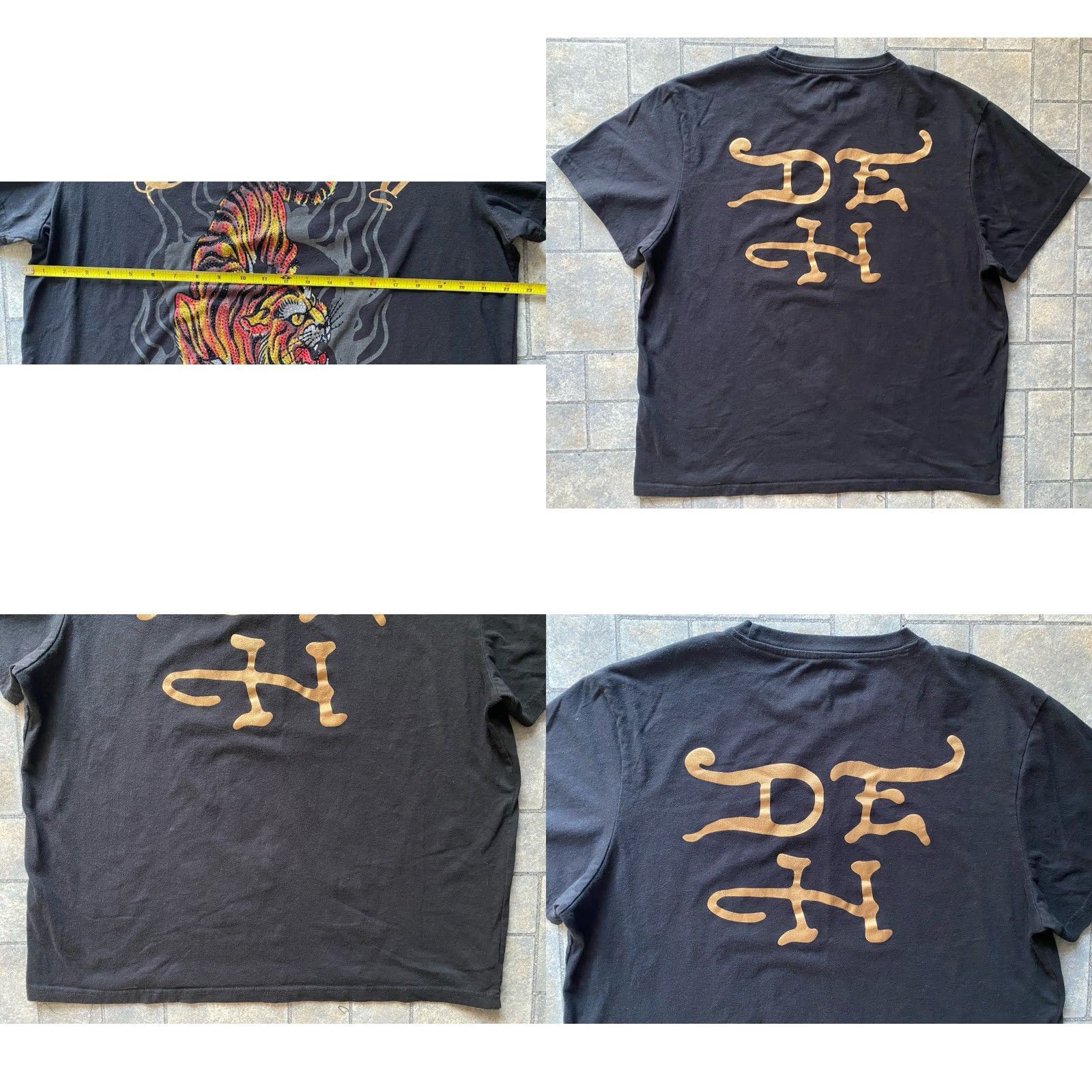 Ed Hardy Ed Hardy Men’s T-Shirt XL Black Short Sleeve Rhinestone Tiger Y2K Size US XL / EU 56 / 4 - 9 Thumbnail