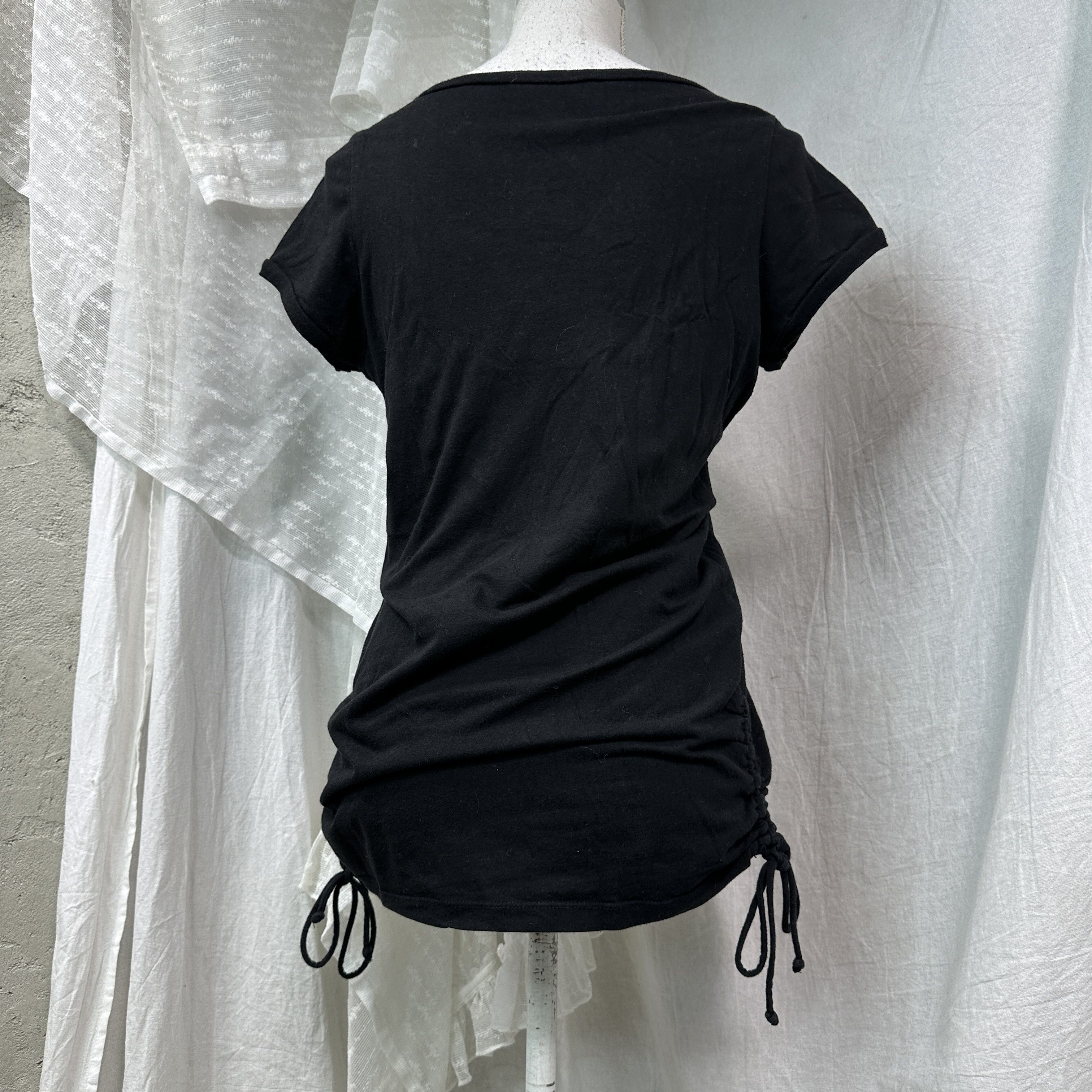 Vintage Vintage Avant Garde Adjustable Strings Fitted T-shirt 00s Size M / US 6-8 / IT 42-44 - 5 Thumbnail