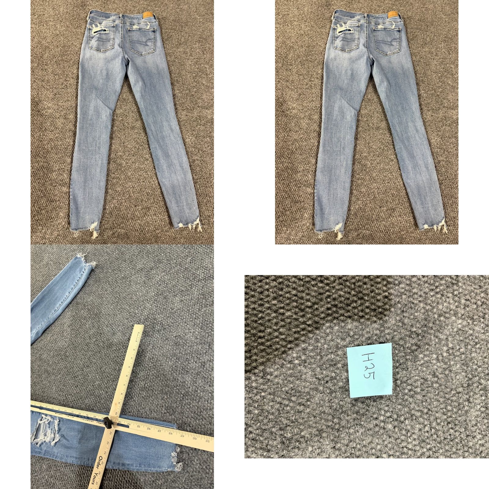 American Eagle Outfitters American Eagle Outfitters Jeans Womens 6 Blue Distressed High Rise Jegging Stretch Denim 5-Pocket Classic Regular Mens? - Size 28" / US 6 / IT 42 - 8 Thumbnail