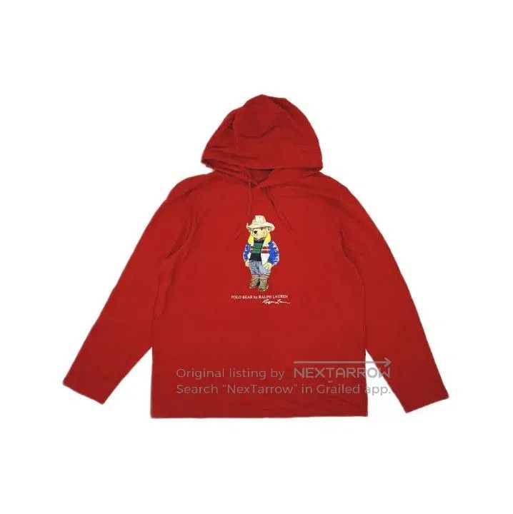 Polo Ralph Lauren Polo Ralph Lauren Bear Print Hooded Long Sleeve T. Size US XL / EU 56 / 4 - 2 Thumbnail