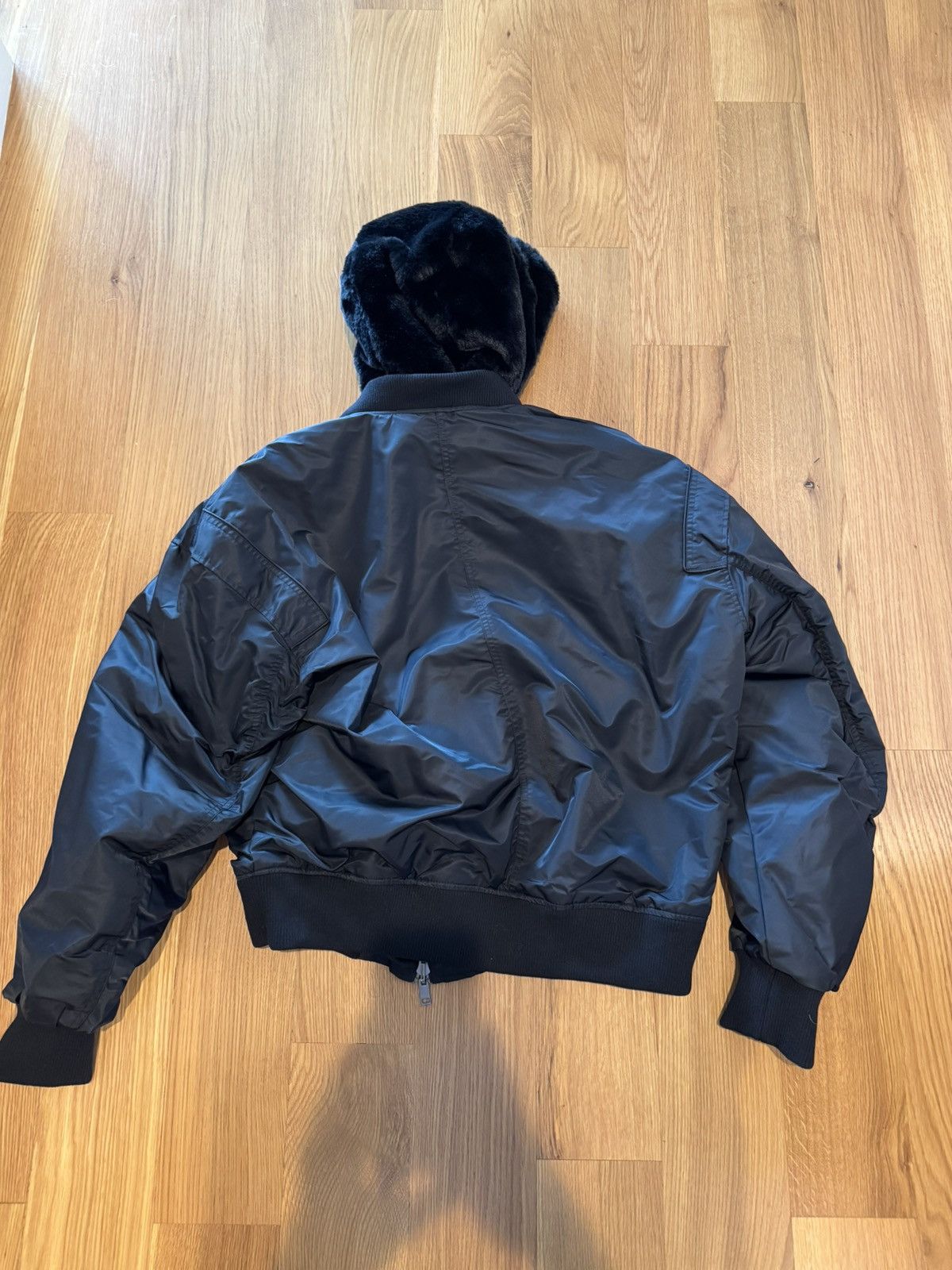 Zara Zara Fur Hood Bomber Jacket Size US L / EU 52-54 / 3 - 3 Thumbnail