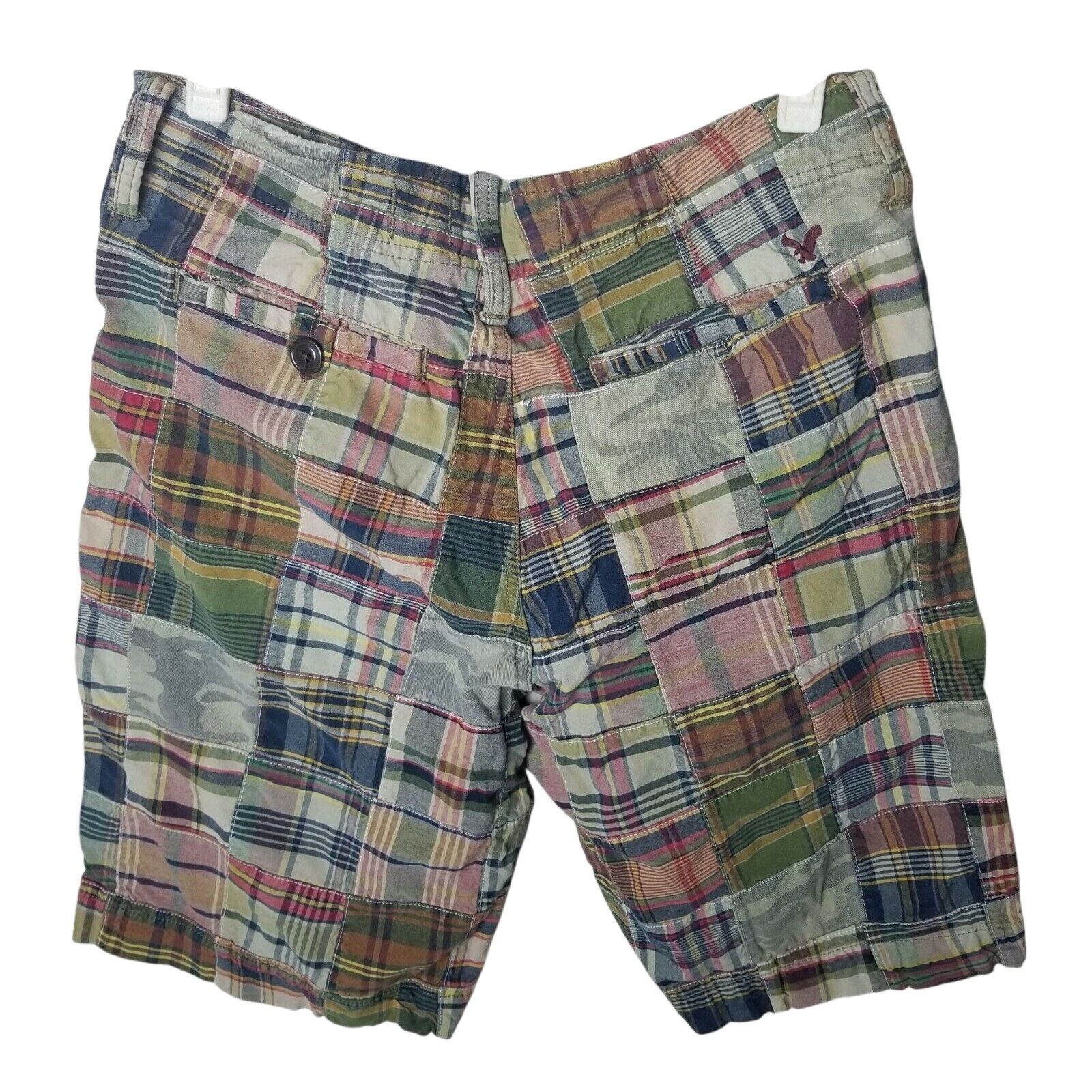 American Eagle Outfitters American Eagle Mens Madras Plaid Patchwork Shorts Size 32 Size US 32 / EU 48 - 6 Thumbnail