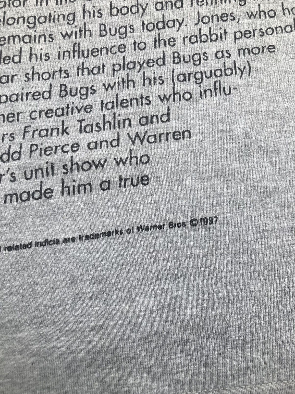 Warner Bros 1997 Looney Tunes Bugs Bunny Double Sided Warner Bros Tee Size US M / EU 48-50 / 2 - 5 Thumbnail