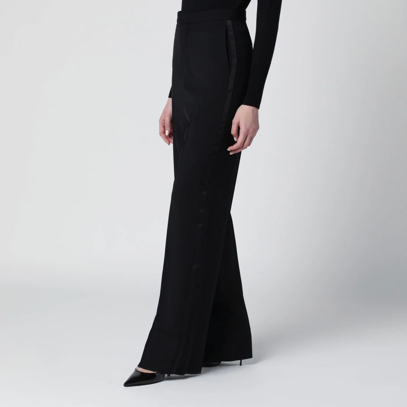 Balenciaga o1d2blof0426 Wool Trousers in Black Size 36" / US 14 / IT 50 - 3 Thumbnail