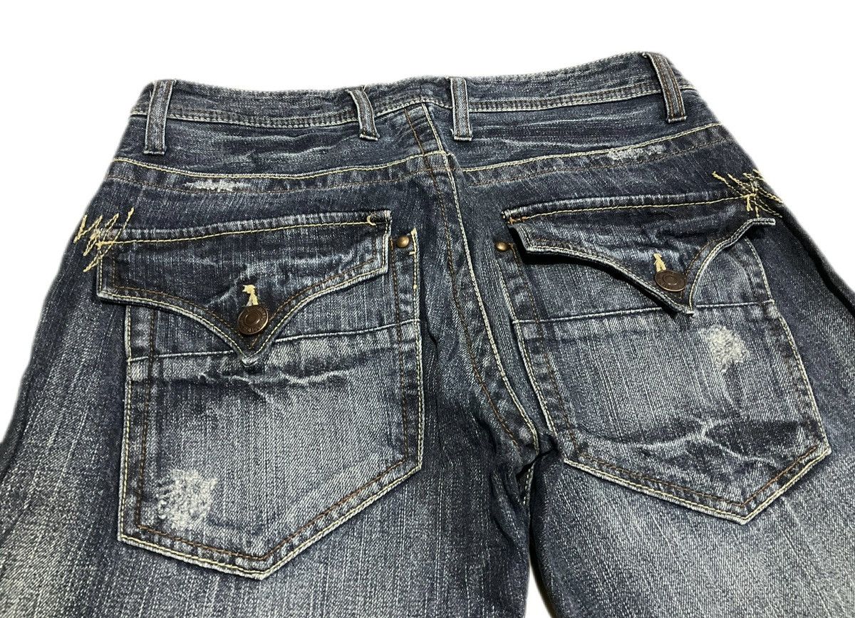 Japanese Brand 🔥Sick Y2K Root Three Stye Flared Denim Size US 32 / EU 48 - 7 Thumbnail