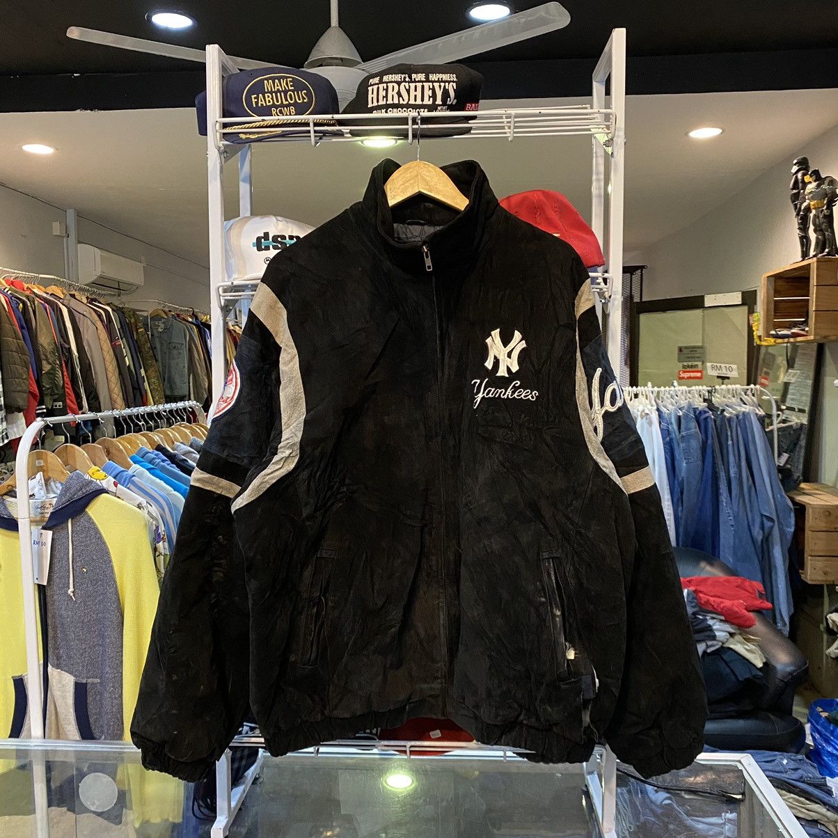 MLB × Vintage Vintage New York Yankees Leather Jacket by MLB Pig Skin Size US XL / EU 56 / 4 - 2 Thumbnail