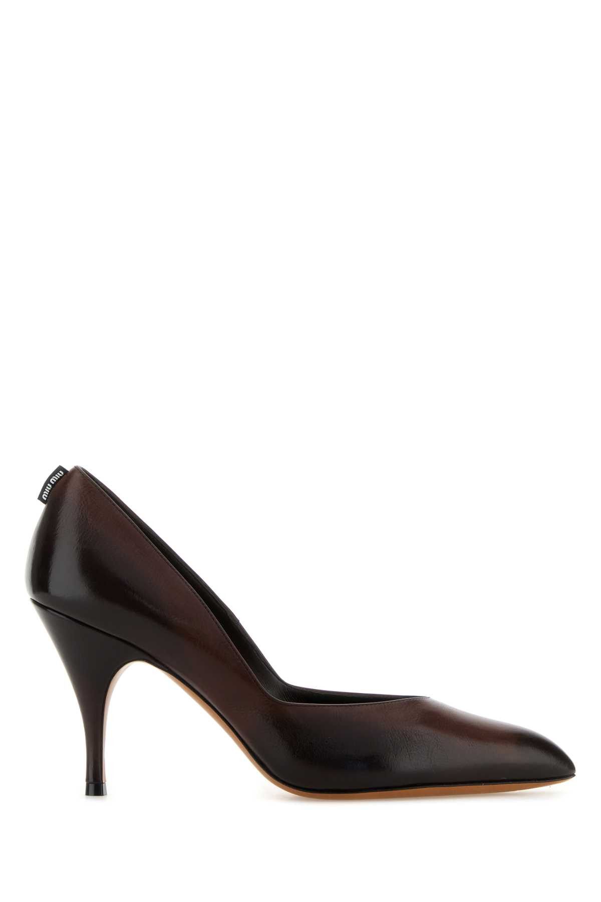Miu Miu Brown Leather Pumps Size US 11 / IT 41 - 1 Thumbnail