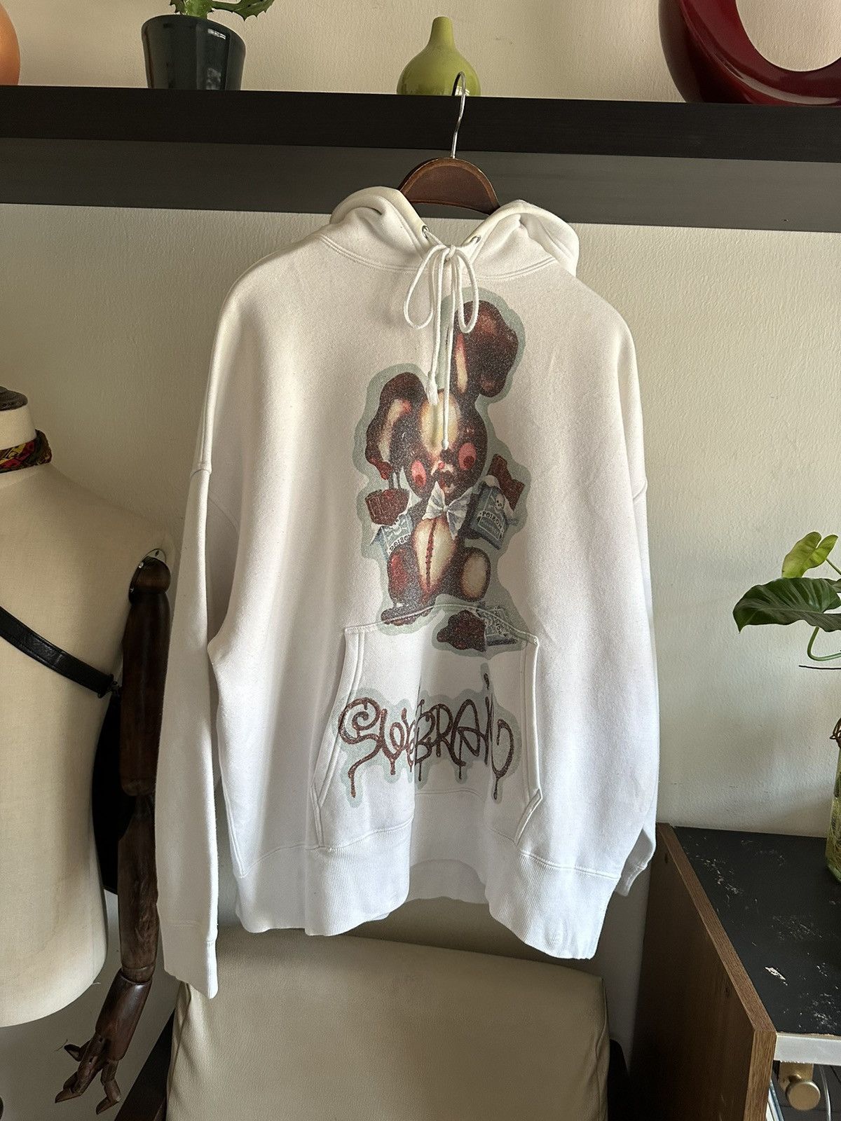 Japanese Brand 1990s MilkBoy Rabbit Sweet Brainy Oversized Hoodie Size US L / EU 52-54 / 3 - 2 Thumbnail