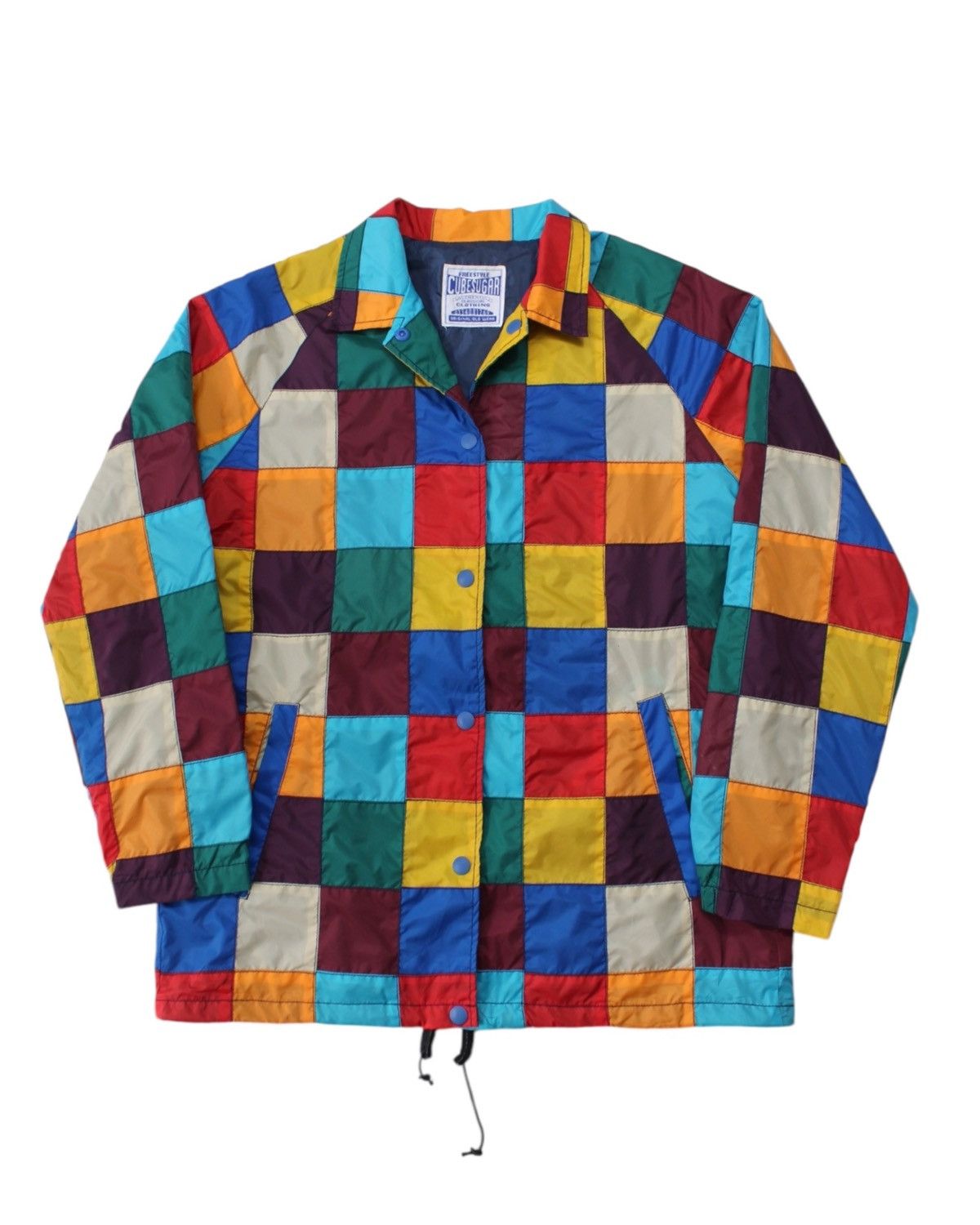 Japanese Brand 2000S CUBE SUGAR PATCHWORK COACH JACKET Size US M / EU 48-50 / 2 - 1 Thumbnail