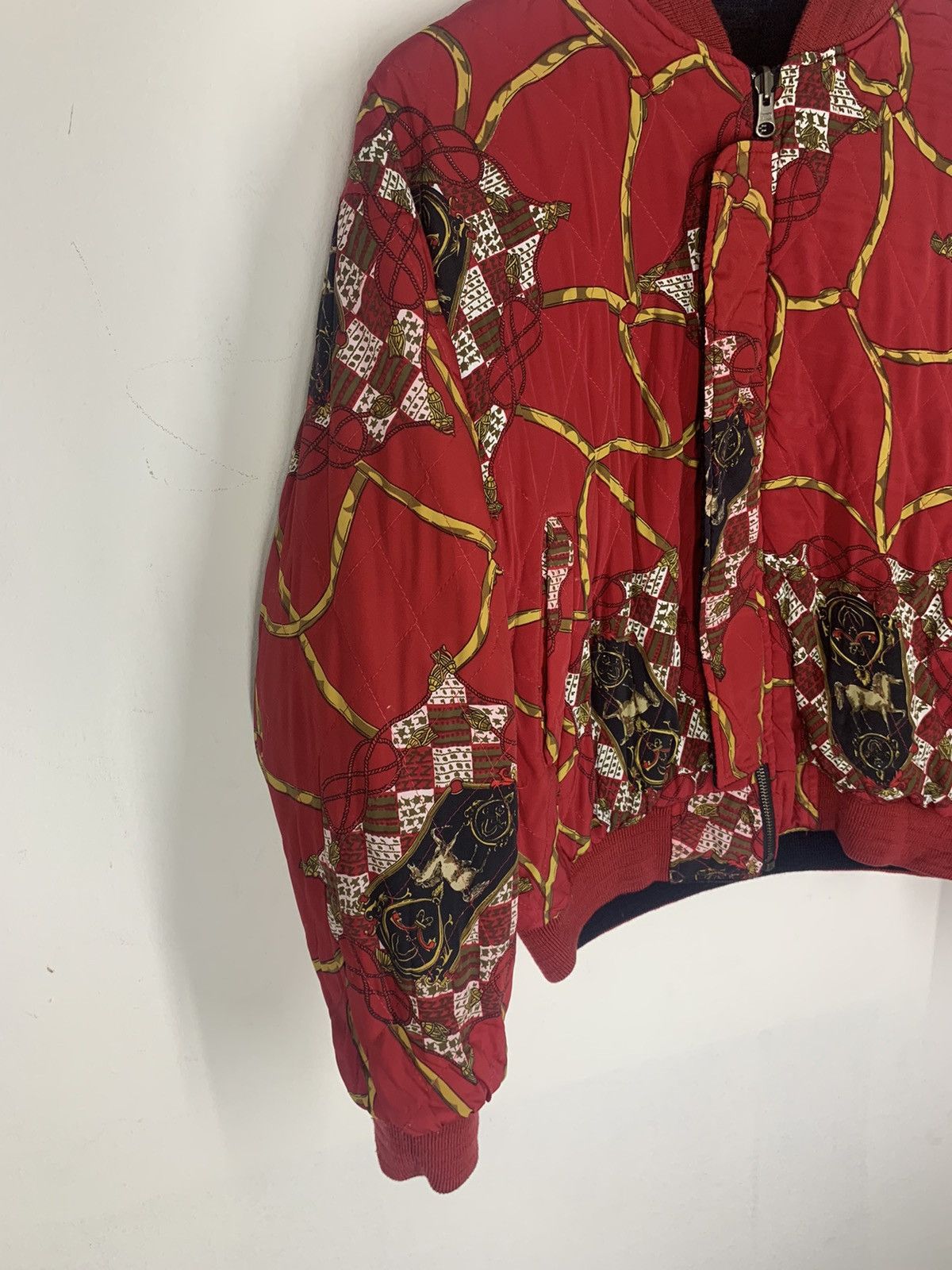Hysteric Glamour Japanese Brand Baroque Velour Reversible Bomber Jacket Size US M / EU 48-50 / 2 - 2 Thumbnail