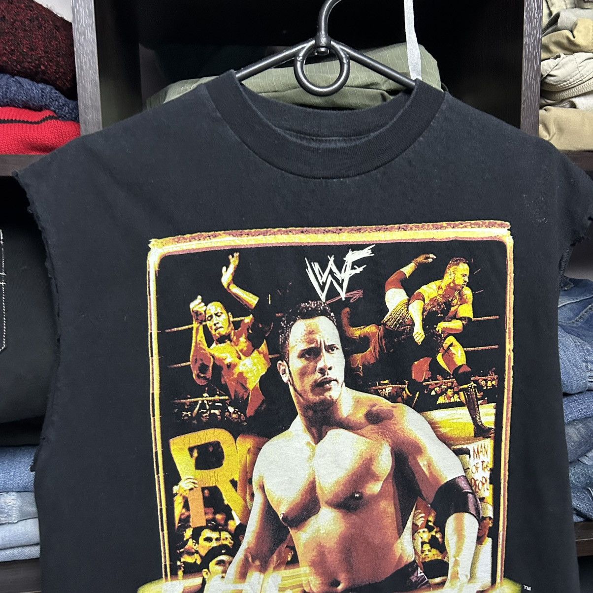 WWE Vintage WWE wrestling The Rock 1999 big logo movie sleeveles Size US M / EU 48-50 / 2 - 2 Thumbnail