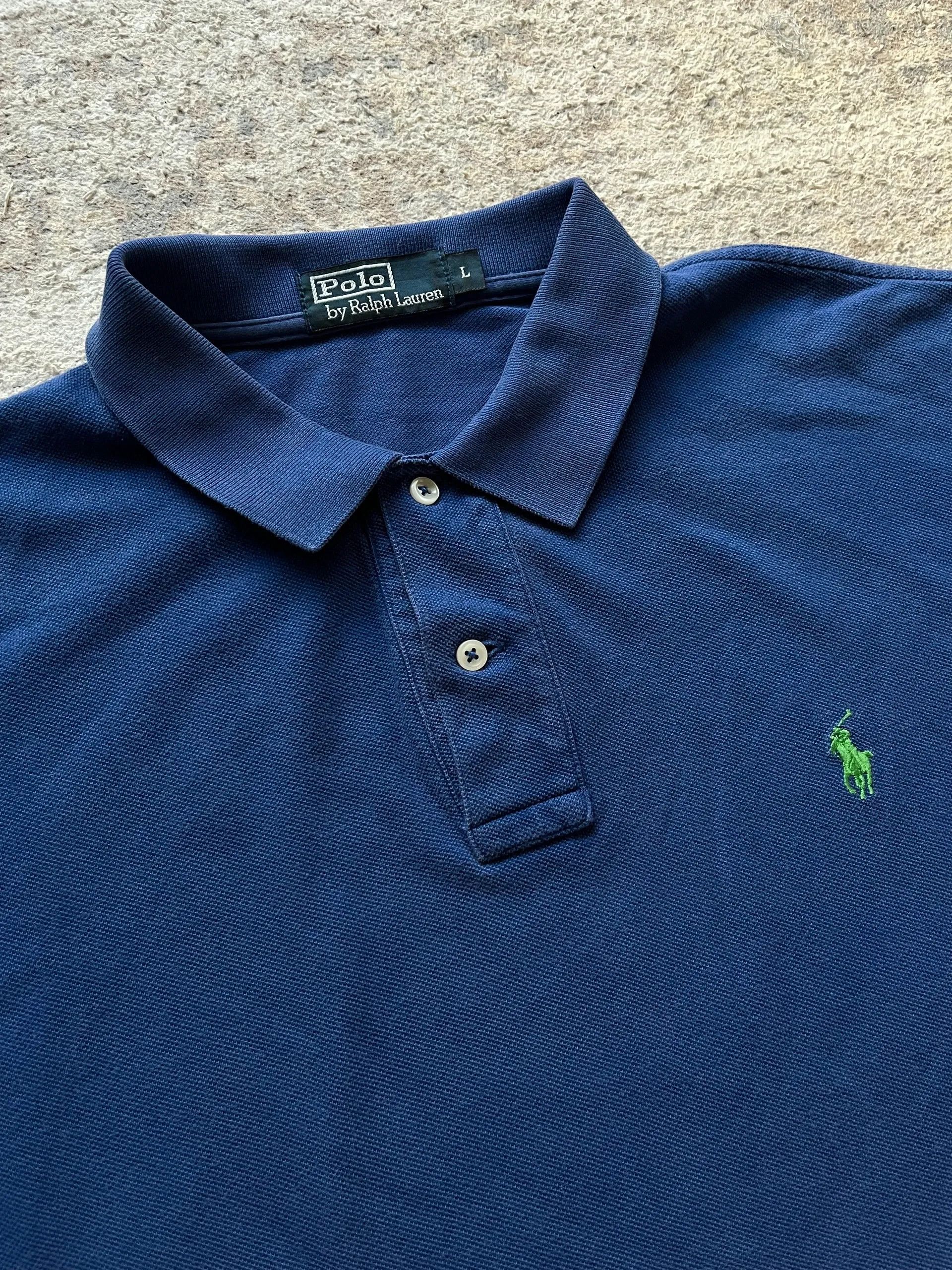 Polo Ralph Lauren Polo Ralph Lauren Small Pony Blue Polo Shirt Sz L Size US L / EU 52-54 / 3 - 2 Thumbnail