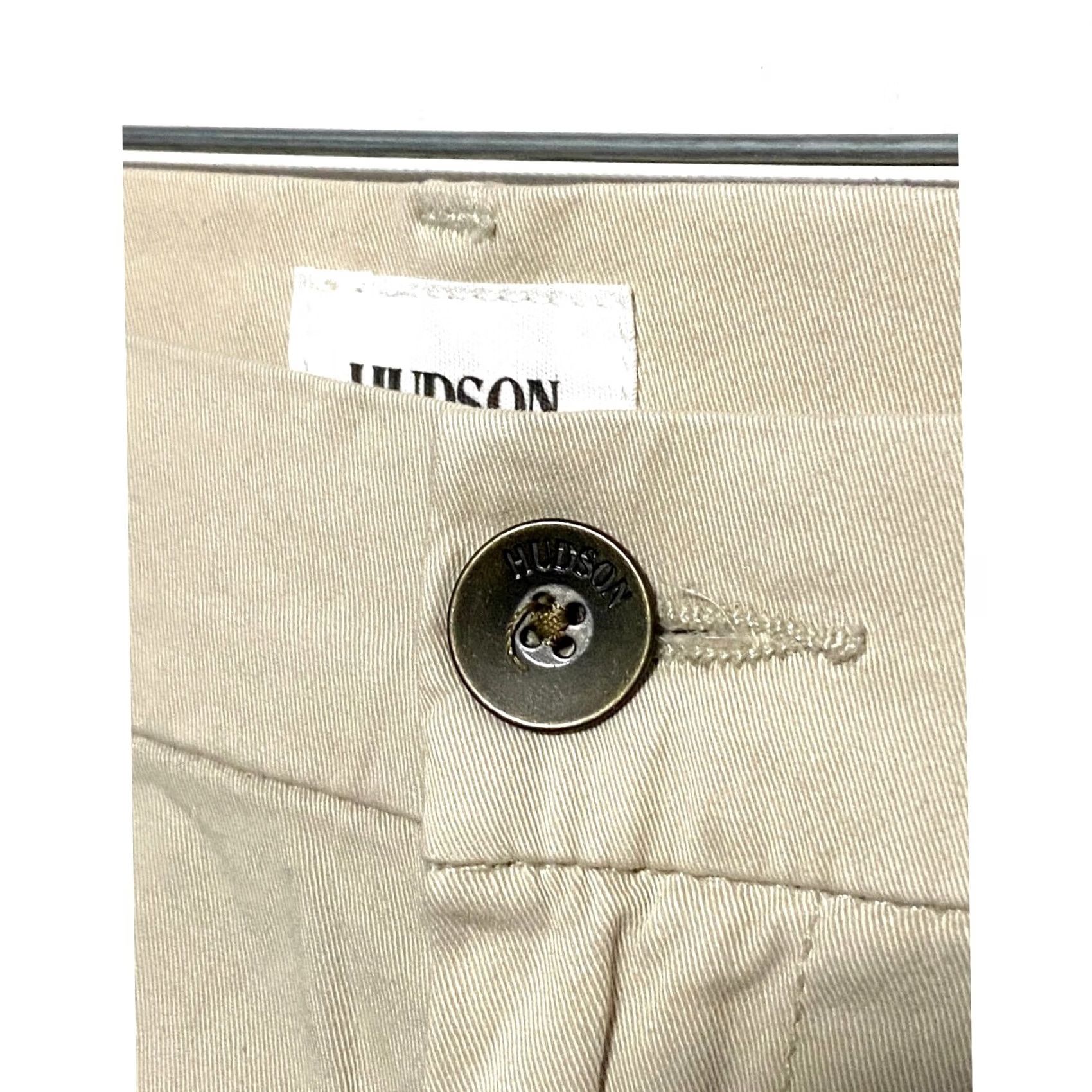 Hudson Hudson Chino Shorts Men 38 Khaki Flat Front Cargo Pocket Stretch Cotton Elastane Beige Casual Preppy Summer 38 Mens Size US 38 / EU 54 - 3 Thumbnail
