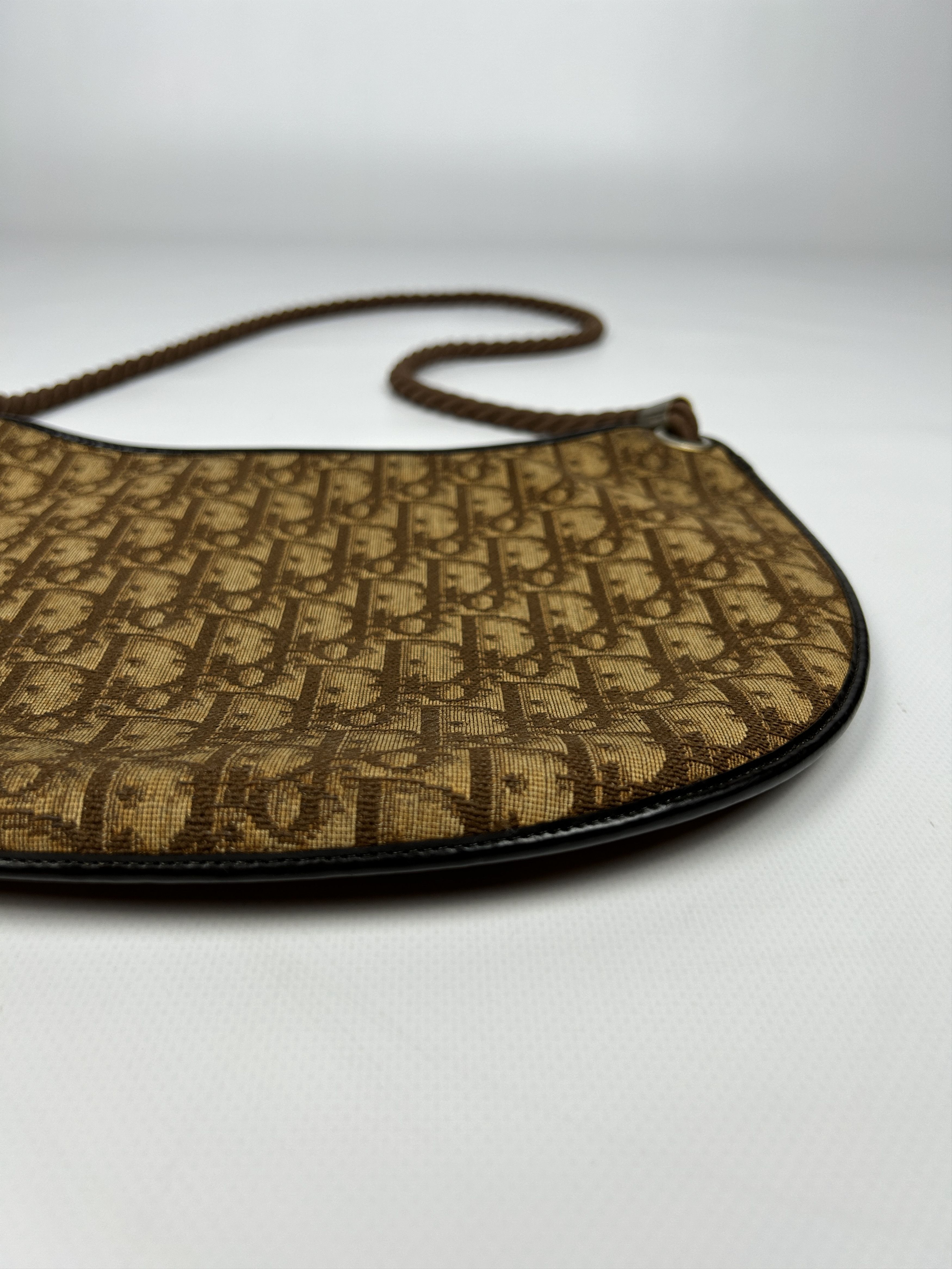Dior Vintage 80s Dior trotter oblique monogram rope shoulder bag Size ONE SIZE - 8 Thumbnail