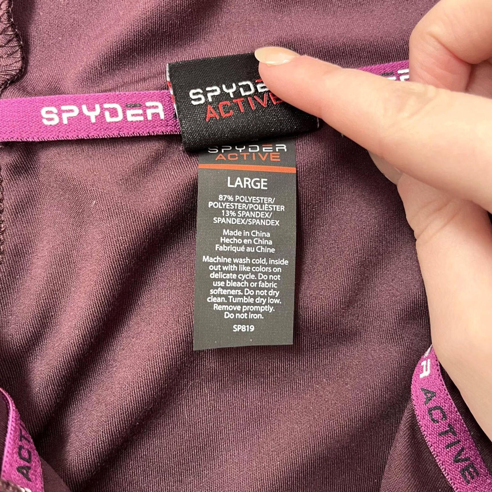 Spyder Spyder Active Jacket Womens Large Purple Hooded Softshell Full Zip Lightweight Size L / US 10 / IT 46 - 5 Thumbnail