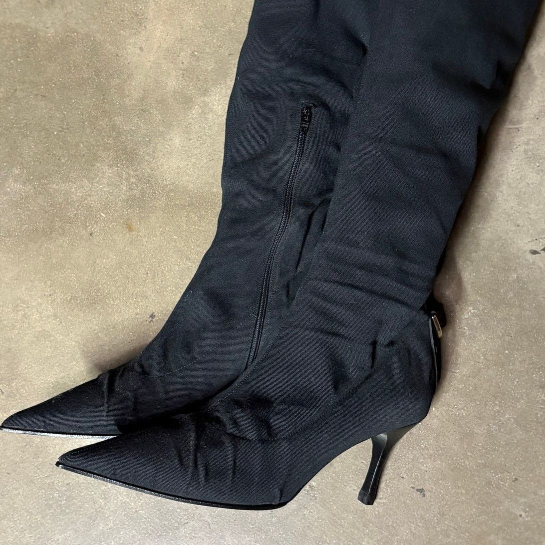 Gucci Gucci Black Stretch Over-The-Knee Boots - SZ 36/ Us 6 Size US 6 / IT 36 - 5 Thumbnail