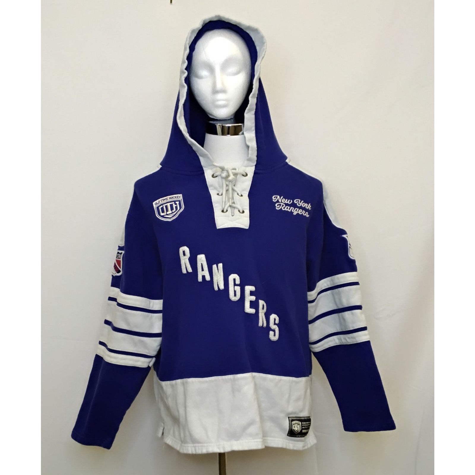 Other Old Time Hockey New York Rangers Hoodie Men XL Blue Applique Size US XL / EU 56 / 4 - 2 Thumbnail
