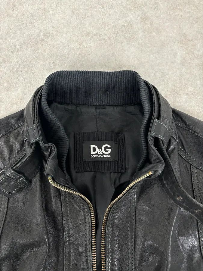Dolce & Gabbana 2010s Dolce & Gabbana Black Classy Leather Jacket Size US L / EU 52-54 / 3 - 4 Thumbnail