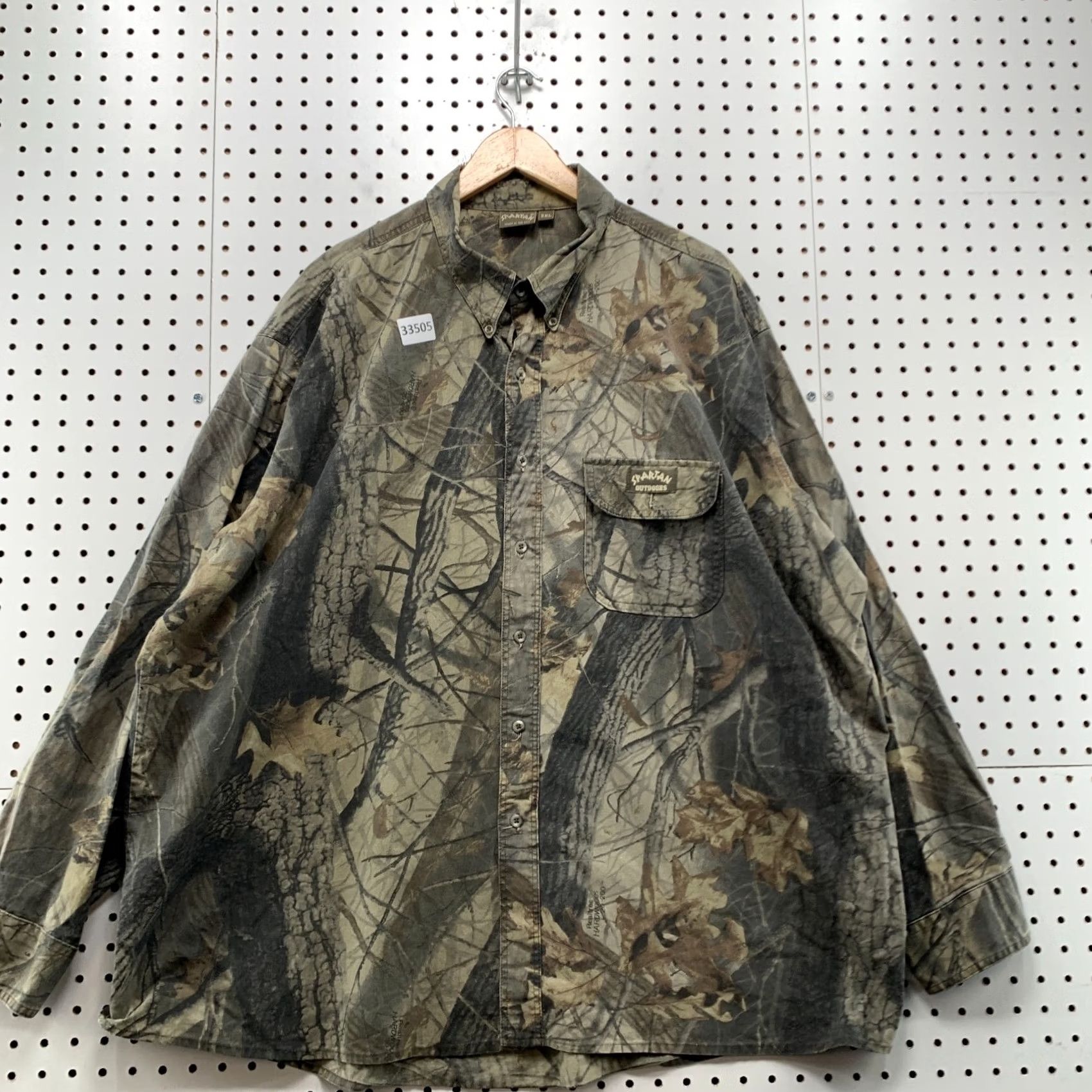 Vintage VINTAGE Spartan Camouflage Button-Down Shirt Mens 3XL Camouflage USA 30.5x32.5 Size US XXL / EU 58 / 5 - 2 Thumbnail