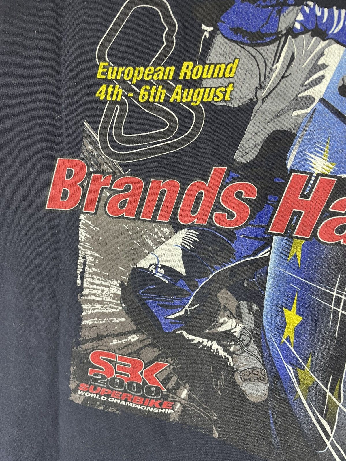 Vintage Superbike brand hatch racing vintage T shirt 90s Size US M / EU 48-50 / 2 - 7 Thumbnail