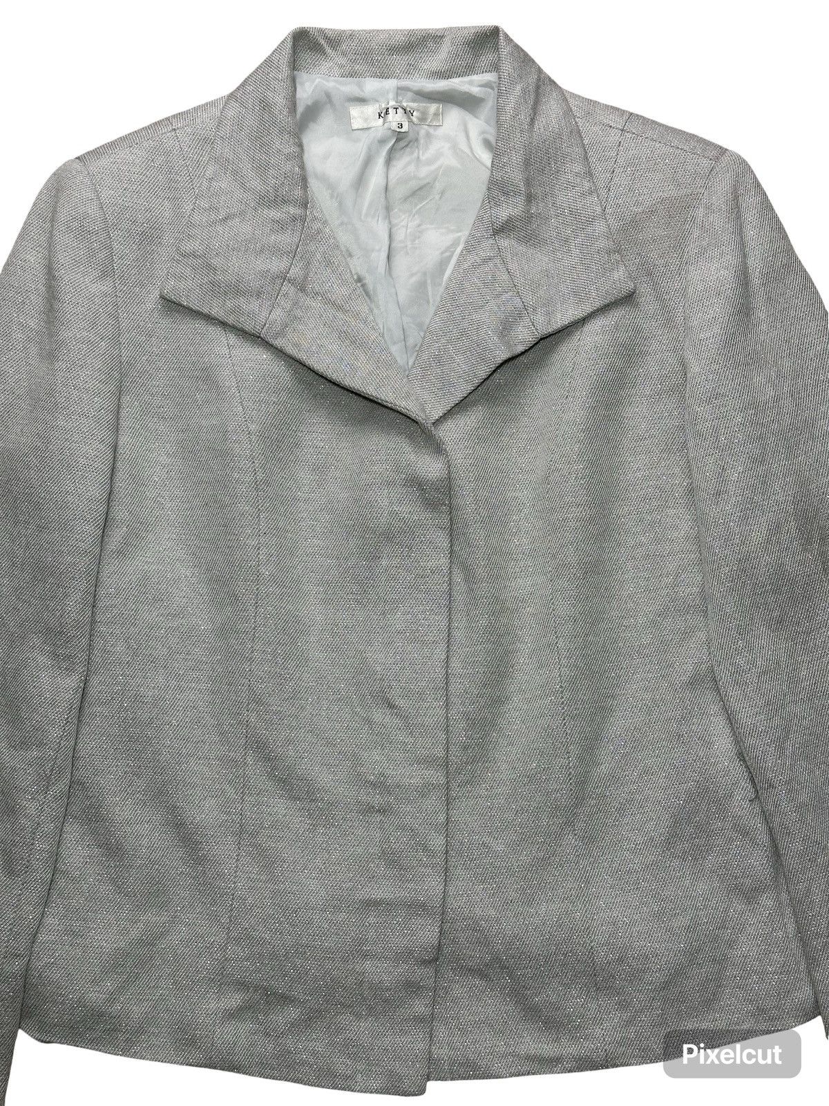 Other Ketty Cropped Blazer – Silver Shimmer ✨ Size S / US 4 / IT 40 - 2 Thumbnail
