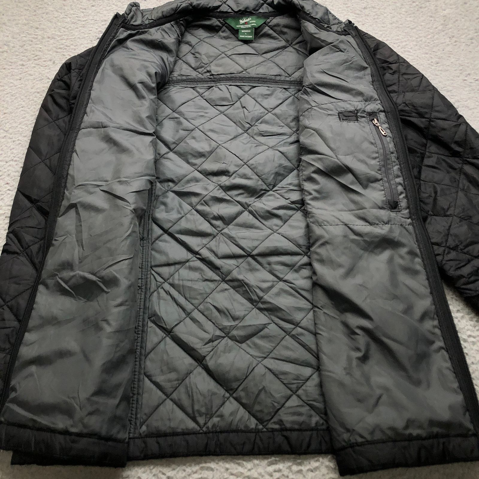 Other Woolrich Jacket Womens Large Polyester Pocket Black Diamond Size L / US 10 / IT 46 - 7 Thumbnail