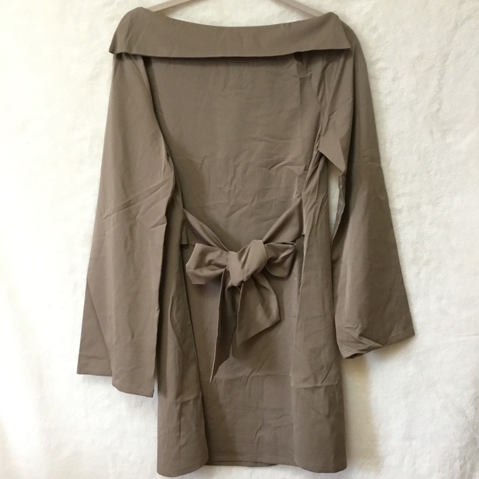 Other Mocha Kimono Sleeve Mini Dress with Waist Tie Size S / US 4 / IT 40 - 1 Thumbnail