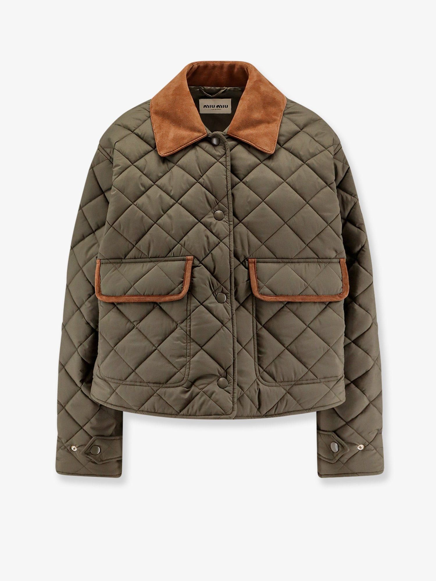 【関税&送料込】Miu Miu Quilted Nylon Jacket With Suede Deta Miu Miu Quilted Nylon Jacket With Suede Details | Grailed