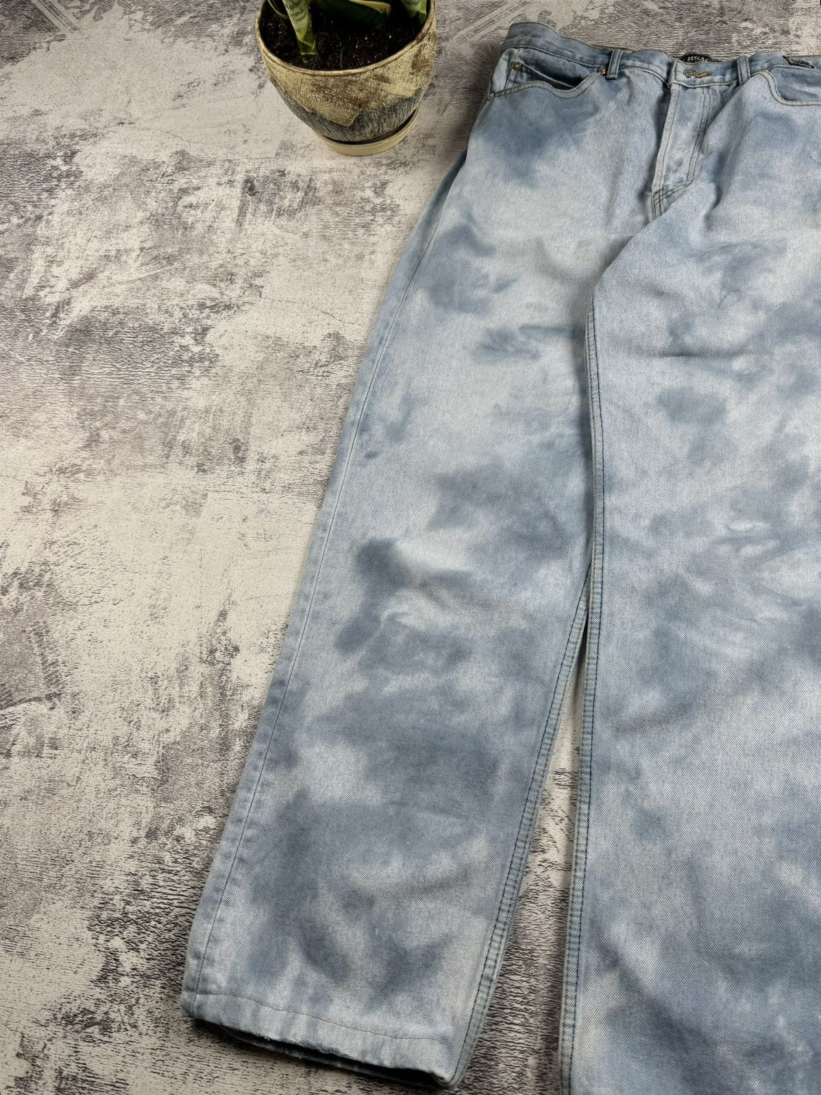 Versace Jeans Couture Vintage Versace Couture Tie Dye Denim Jeans Trousers Bottoms Size US 34 / EU 50 - 12 Thumbnail