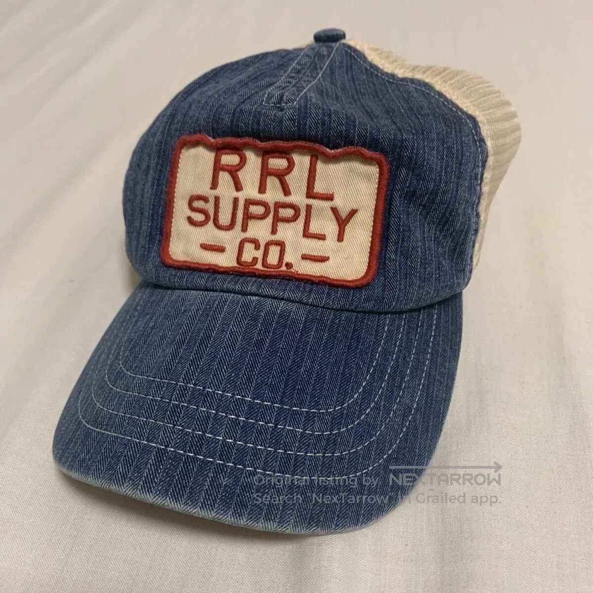 RRL Ralph Lauren 2013 Double RL RRL Indigo HBT Trucker Cap. Size ONE SIZE - 3 Thumbnail