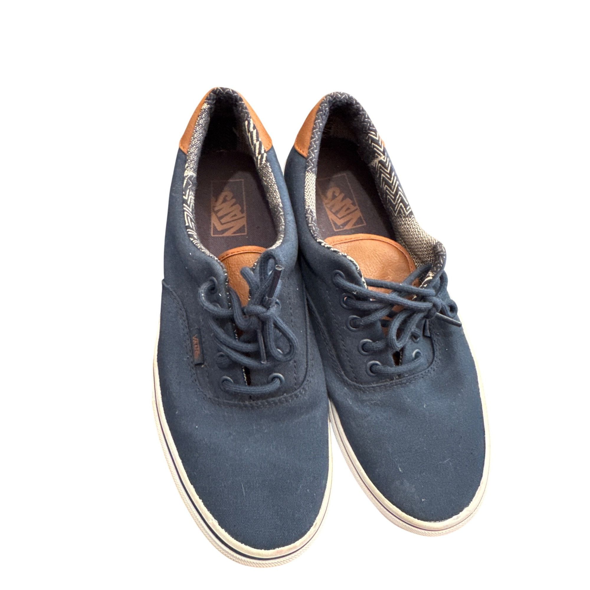 Vans Vans Off The Wall Mens Blue & Brown Canvas Skate Shoes sneak Size US 9.5 / EU 42-43 - 10 Thumbnail