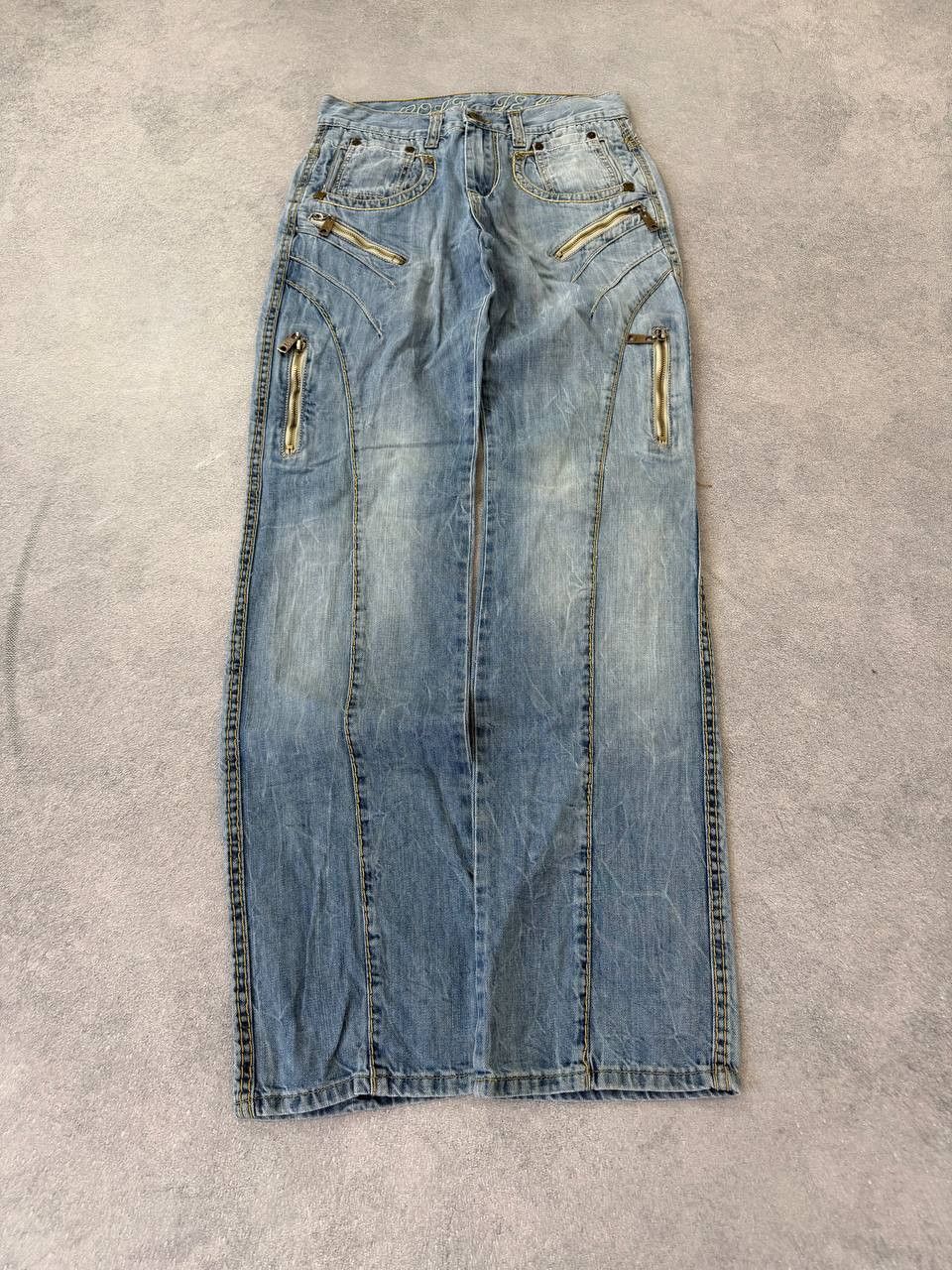 If Six Was Nine AVANT GARDE WASHED BAGGY edhardy STYLE CARGO JEANS Size US 32 / EU 48 - 7 Thumbnail