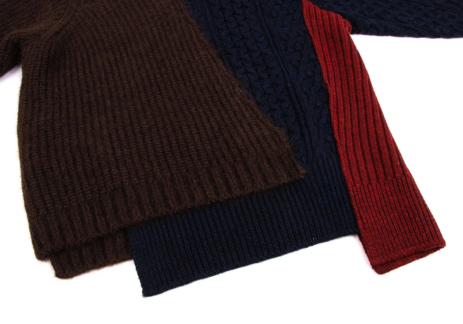 Kolor Crazy Pattern Chunky Knit in Dark Brown Size US M / EU 48-50 / 2 - 8 Thumbnail