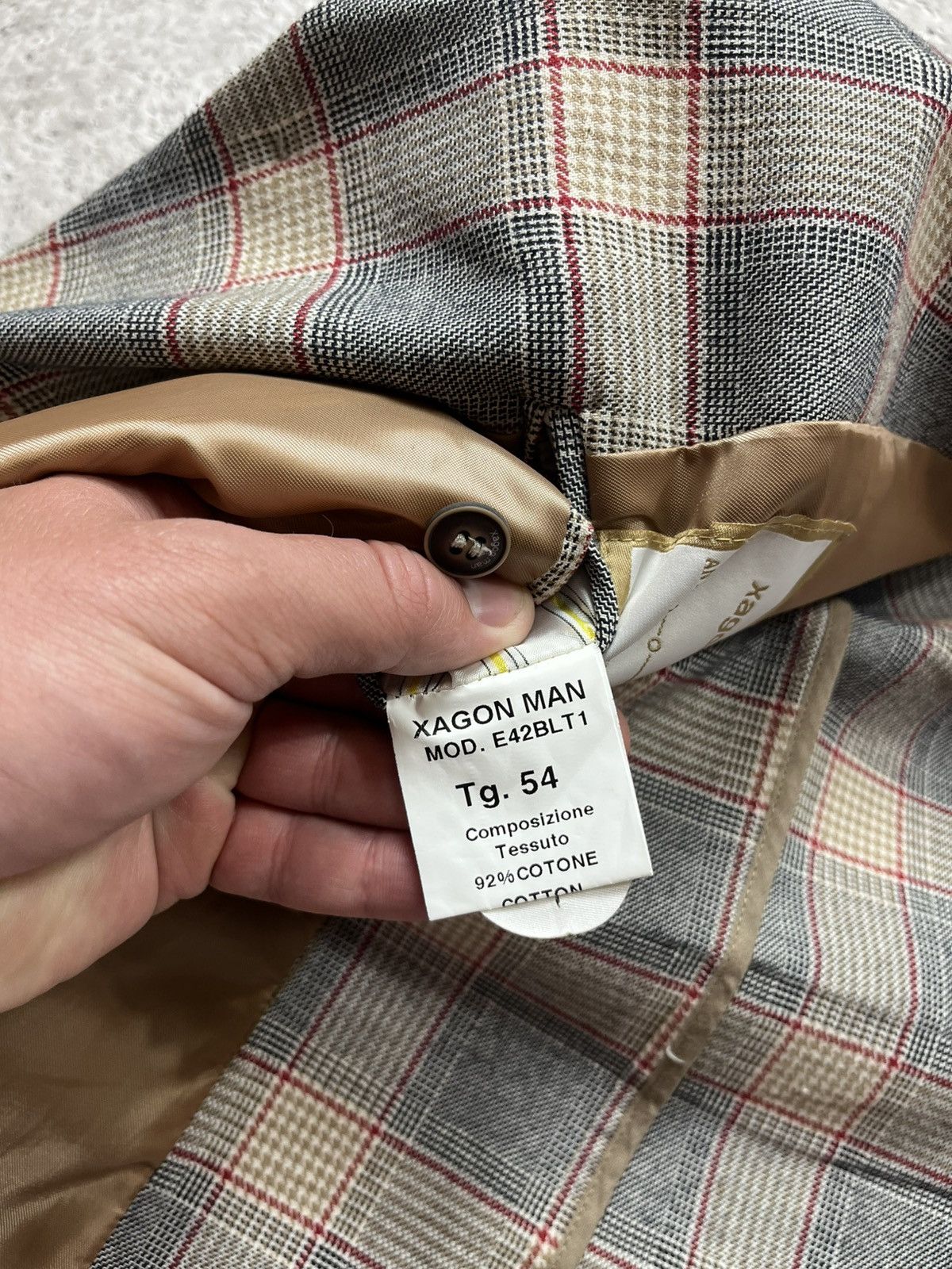 Xagon Man Xagon Man Checkered Blazer Jacket Italy Cotton Size 54 Size US L / EU 52-54 / 3 - 9 Thumbnail