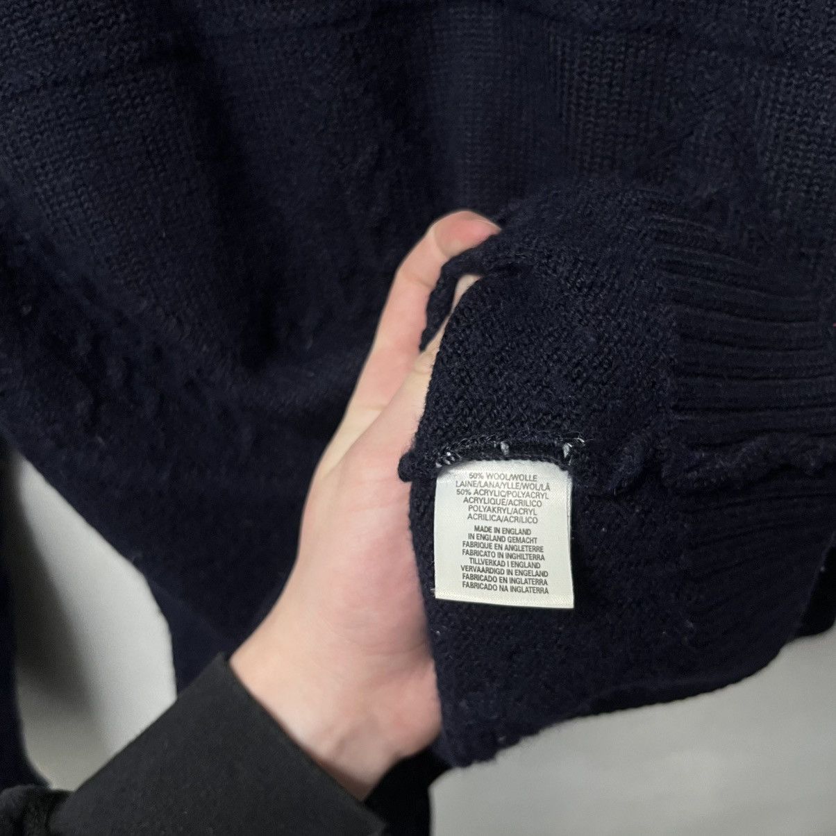 Burberry Vintage Burberry's Sweater Sweatshirt Big Logo Wool Size US XL / EU 56 / 4 - 6 Thumbnail