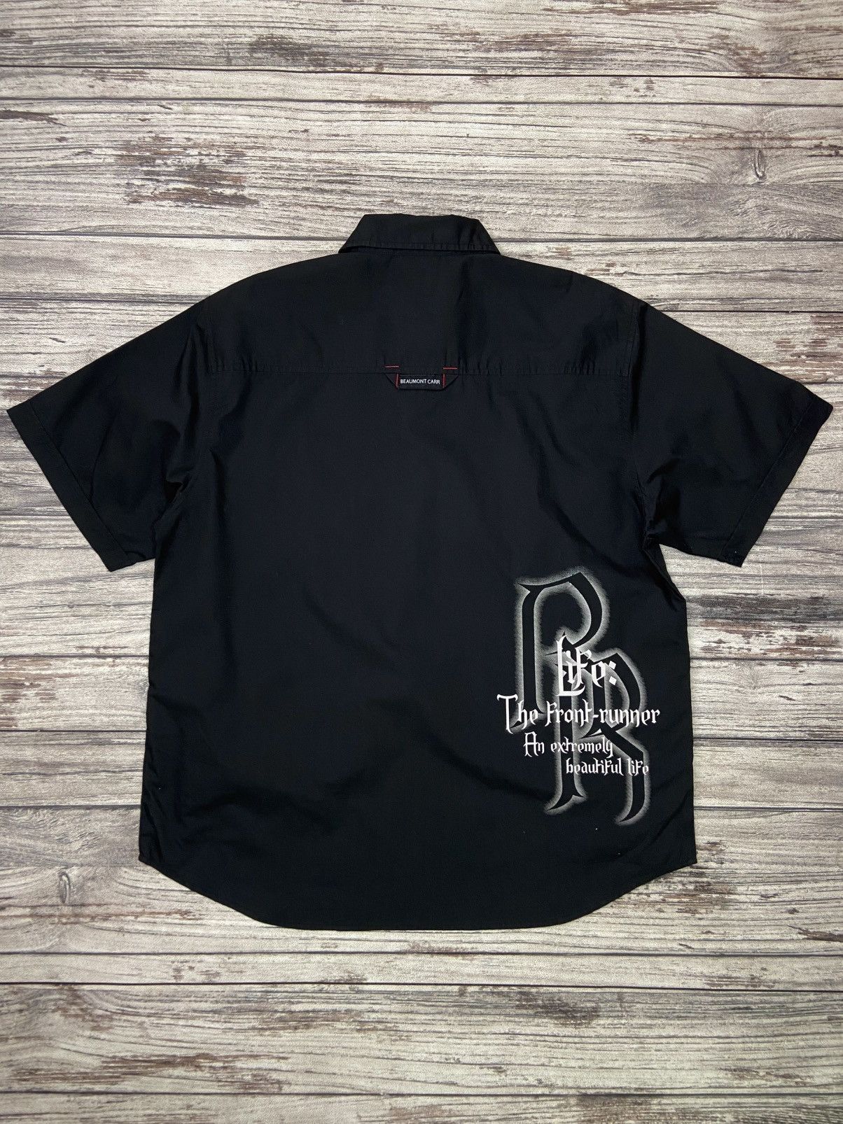 If Six Was Nine × Japanese Brand × Le Grande Bleu (L.G.B.) 🔥Beaumont Carr Poem Goth Bondage Tie Shirts Size US L / EU 52-54 / 3 - 2 Thumbnail
