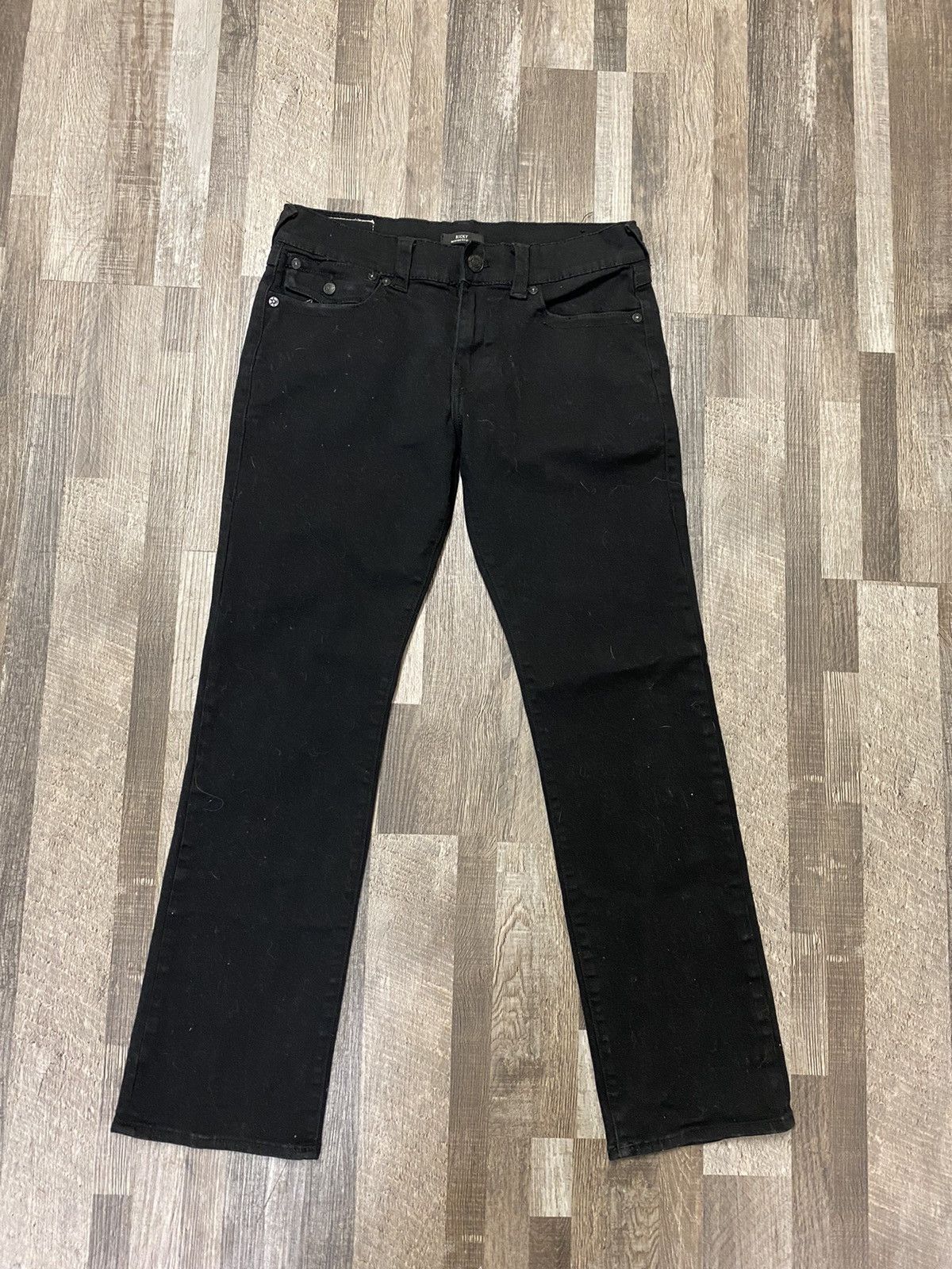 True Religion True Religion Ricky Relaxed Straight Black Denim Jeans Y2K Size US 34 / EU 50 - 4 Thumbnail