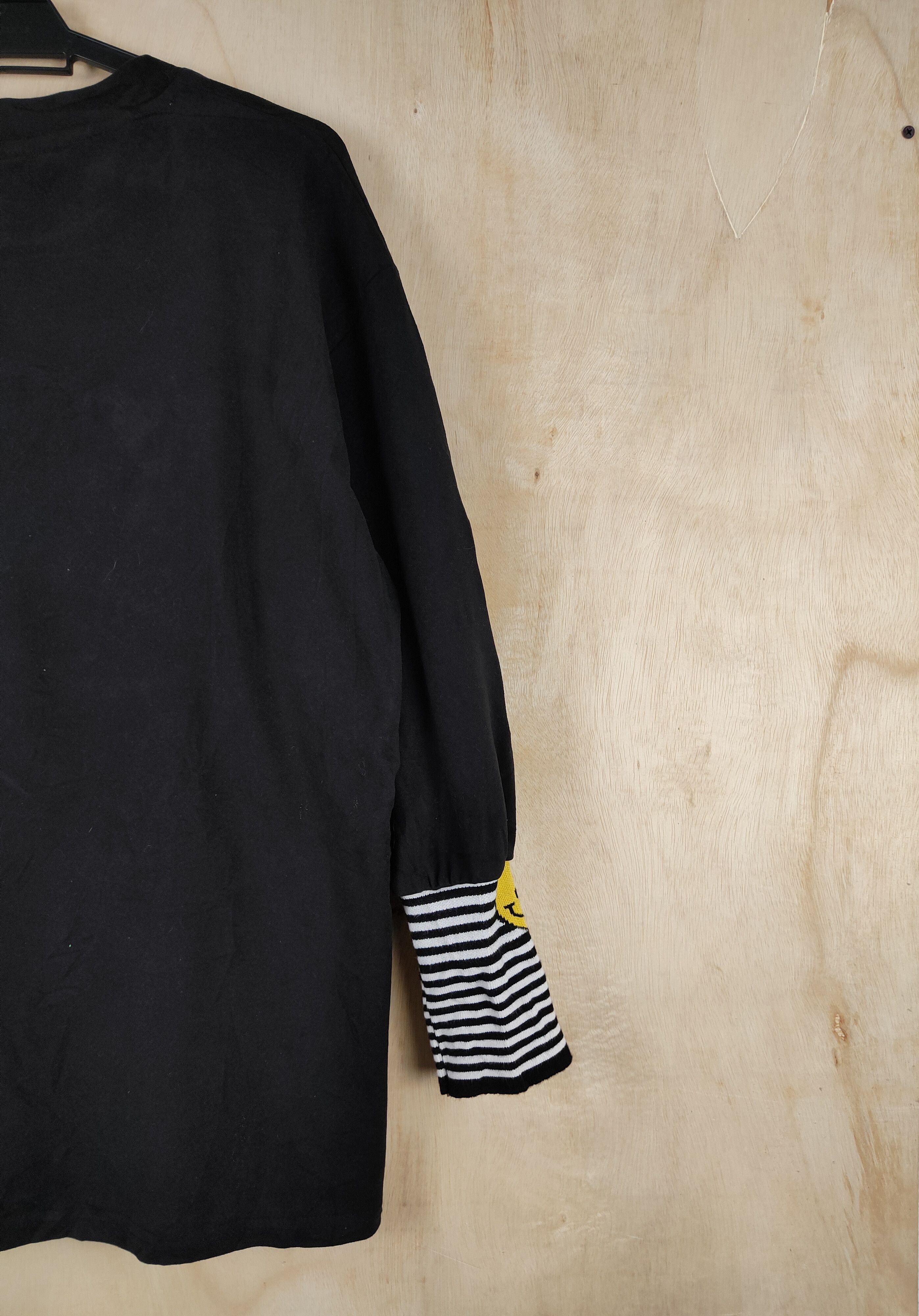 Japanese Brand Z Ziling Black Smile like kapital Sweatshirts #S2628 Size L / US 10 / IT 46 - 9 Thumbnail
