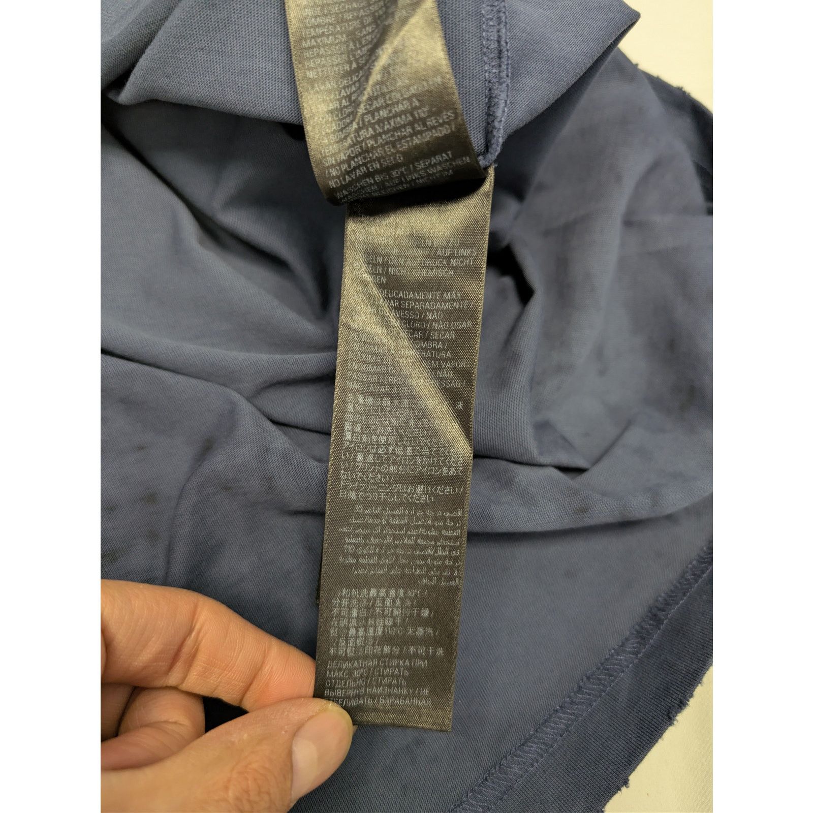 Balenciaga o1rshd1 3B Stencil Oversized Vintage Jersey T-Shirt in Blue Size US M / EU 48-50 / 2 - 17 Thumbnail