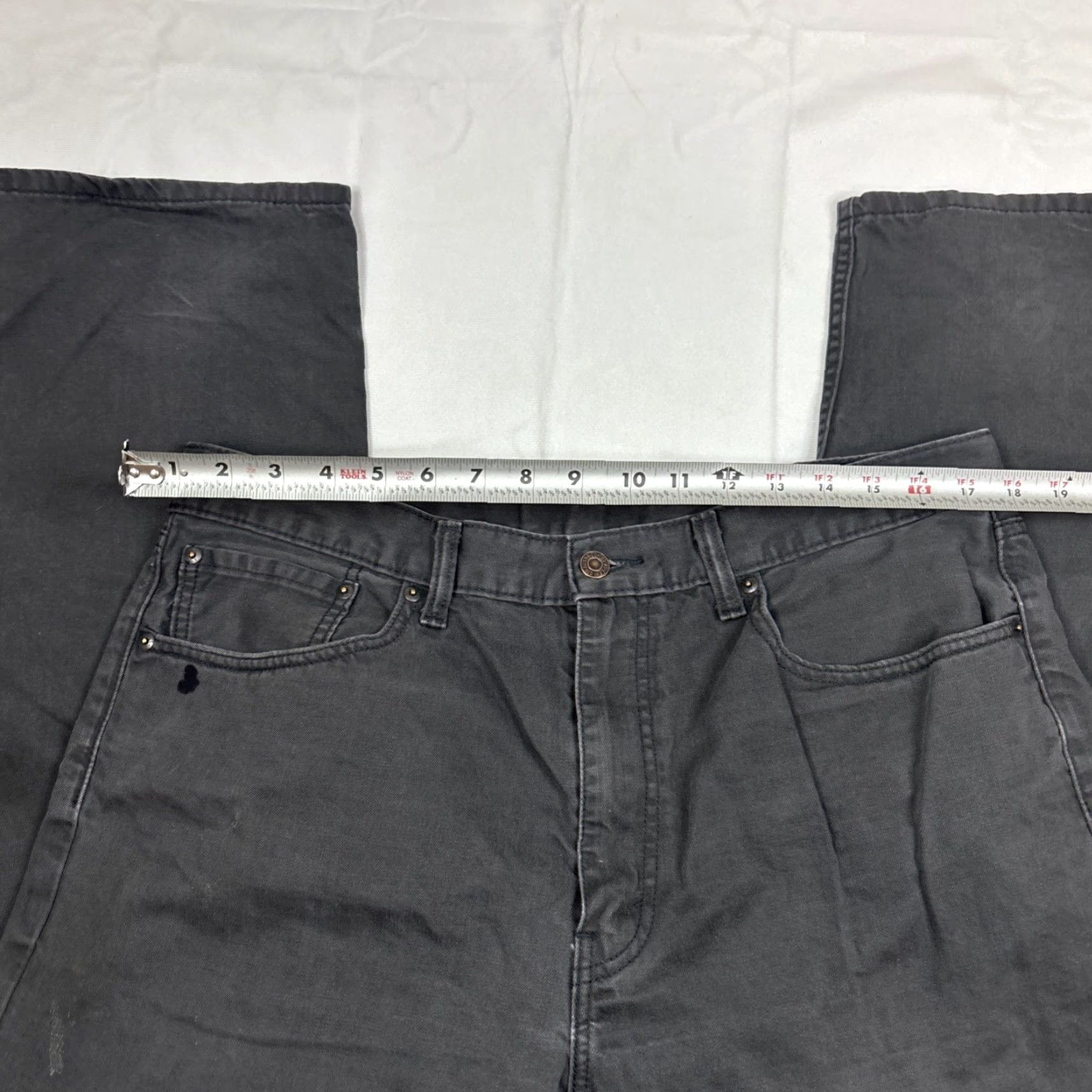 Levi's Levi's Jeans Pants Men 38W 34L Dark Gray White Tab Regular 505 Straight Denim Jeans Mens Size US 38 / EU 54 - 5 Thumbnail