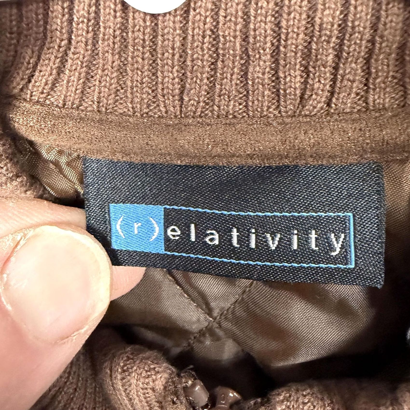 Vintage Relativity Vest L Brown Quilted Polyester Insulated Full Zip Pockets Womens Vintage: No Casual Outdoor Travel Vest Size L / US 10 / IT 46 - 4 Thumbnail