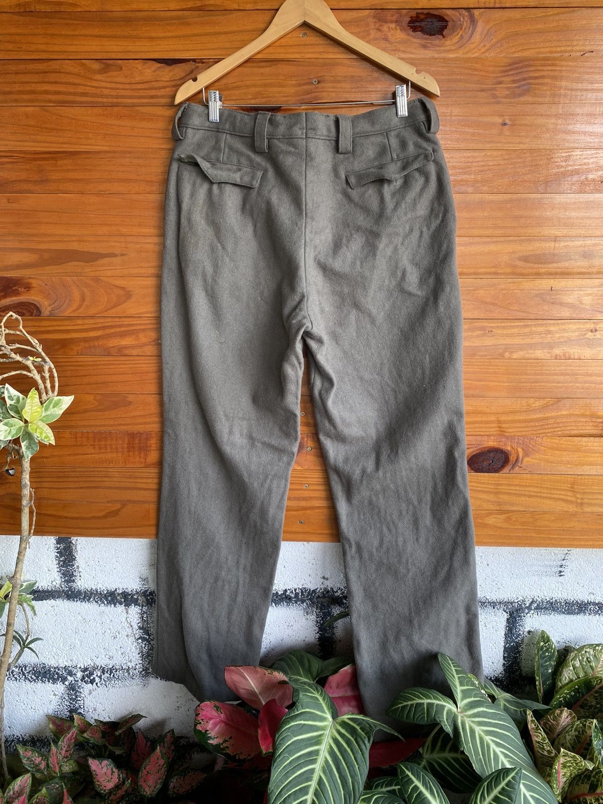 Vintage East German NVA Wool Military Trousers – Cold War Army Pants Size US 32 / EU 48 - 10 Thumbnail