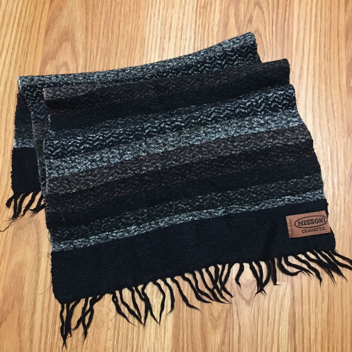 Missoni MiSSONI Vintage Wool Stripped Mens Scarf Size ONE SIZE - 1 Thumbnail