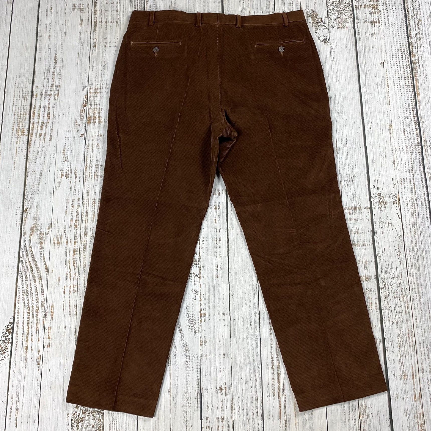 Ralph Lauren LAUREN RALPH LAUREN Classic Fit Chino Pants 38x30 Dark Brown Rust Corduroy Mens Size US 38 / EU 54 - 6 Thumbnail