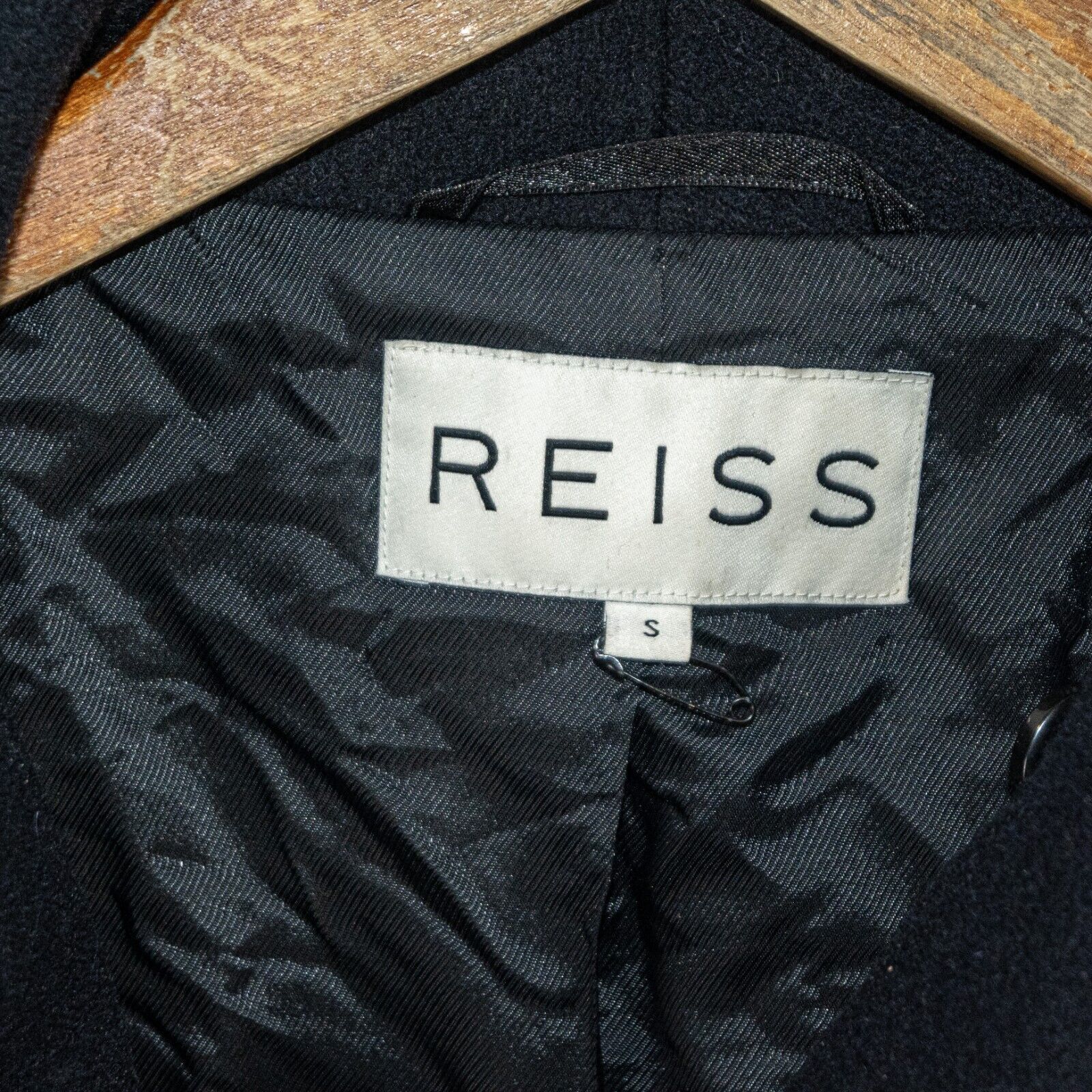 Reiss REISS Women's Wool PETRONE Pea Coat zip up in navy blue Size S / US 4 / IT 40 - 2 Thumbnail