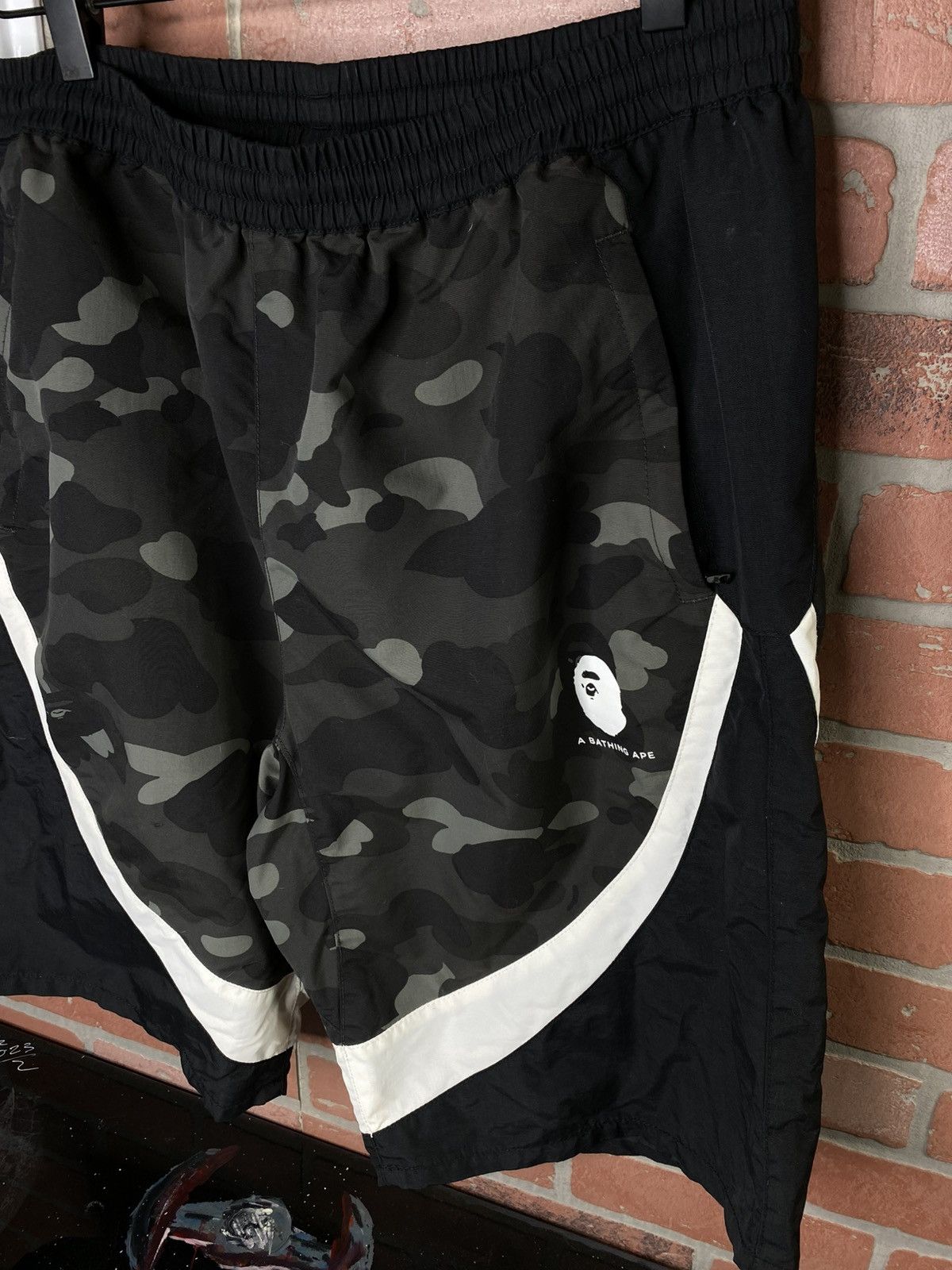 Bape A Bathing Ape Black Camo Shorts Preowned Fits XL Size US 34 / EU 50 - 2 Thumbnail